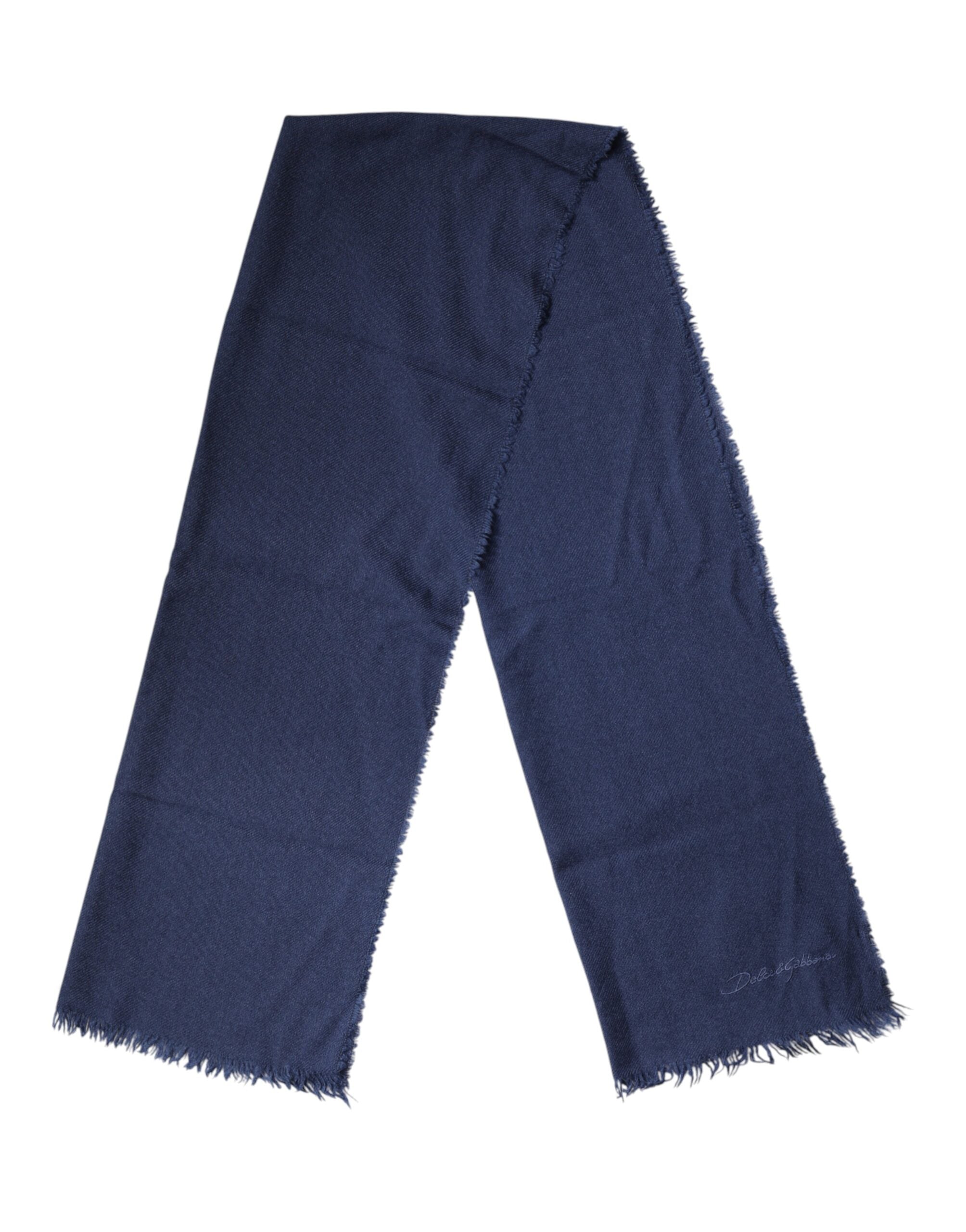 Dolce & Gabbana Scarf Blue Cashmere Neck Wrap Shawl Men's Men