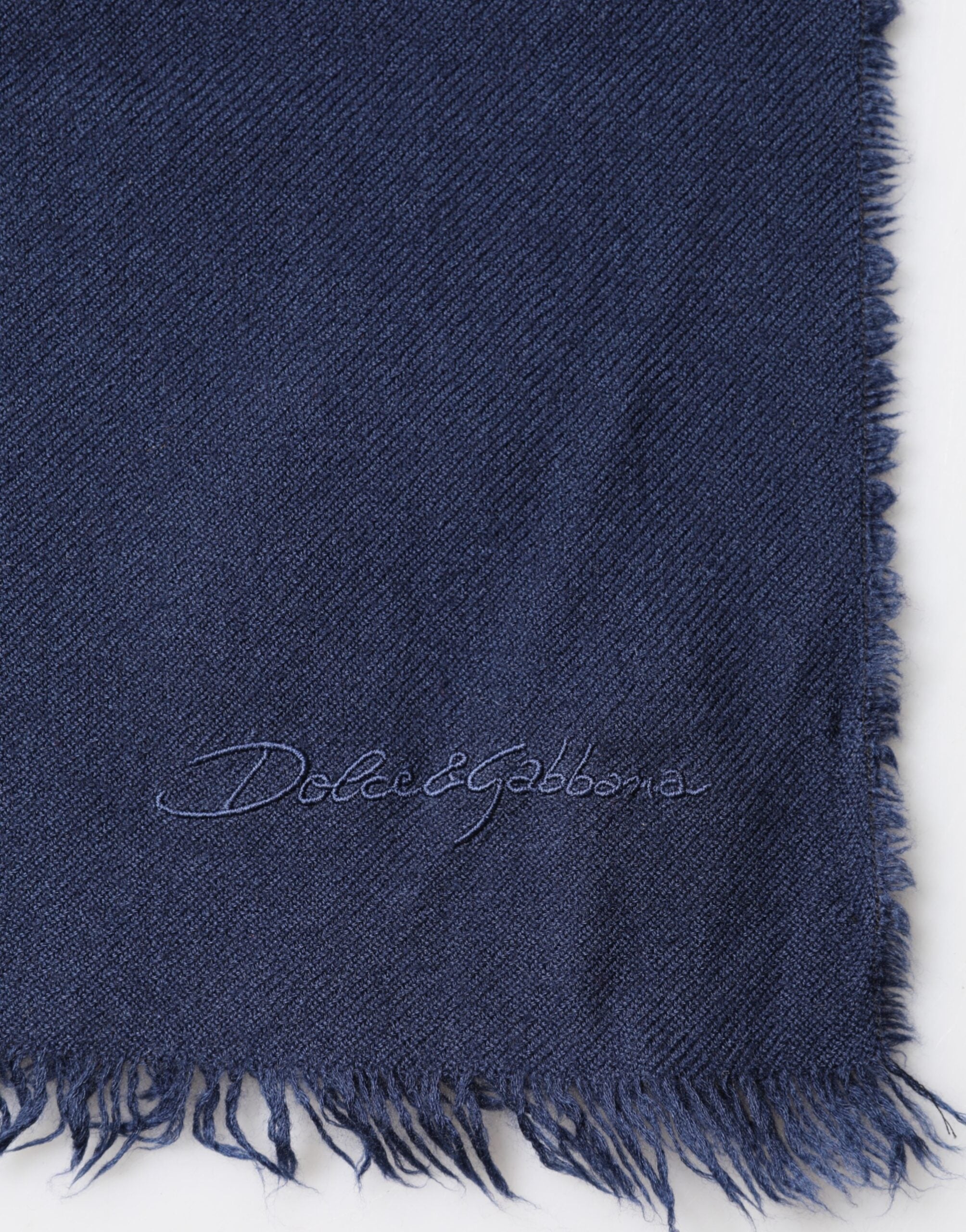 Dolce & Gabbana Scarf Blue Cashmere Neck Wrap Shawl Men's Men