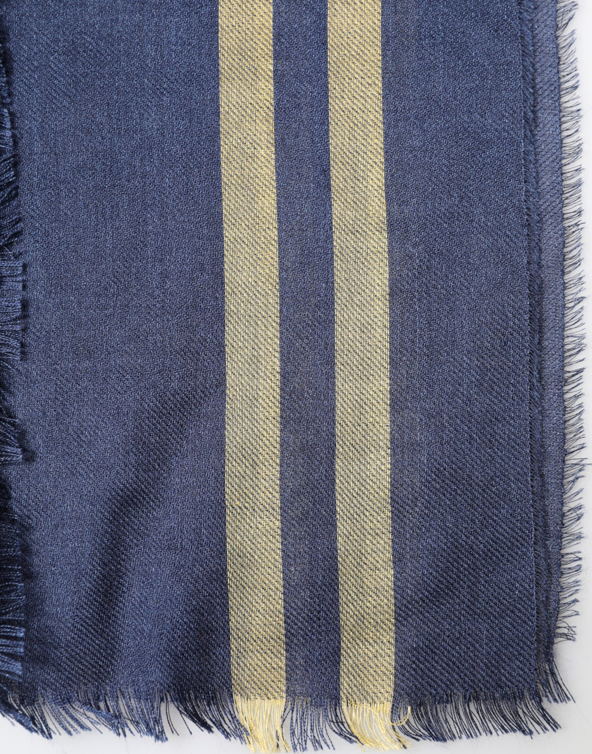 Dolce & Gabbana Blue Cashmere Neck Wrap Shawl Fringes Women's Scarf