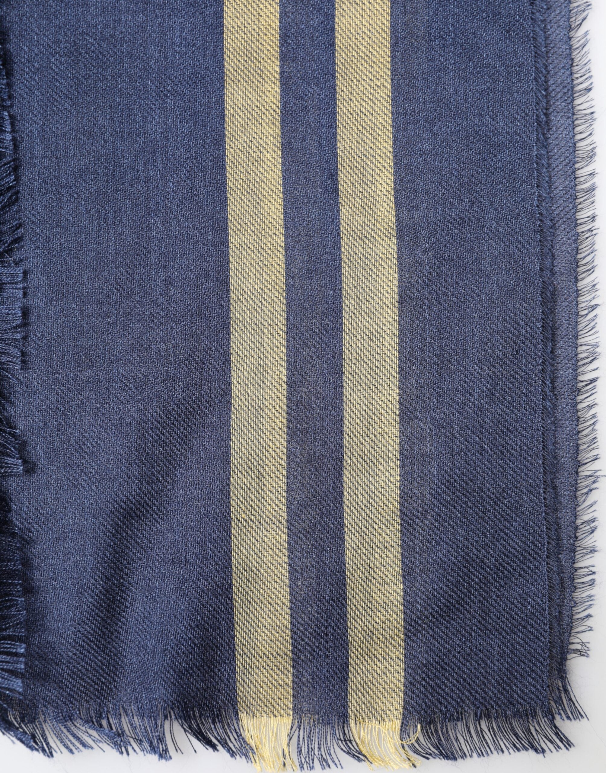 Dolce & Gabbana Blue Cashmere Neck Wrap Shawl Fringes Women's Scarf