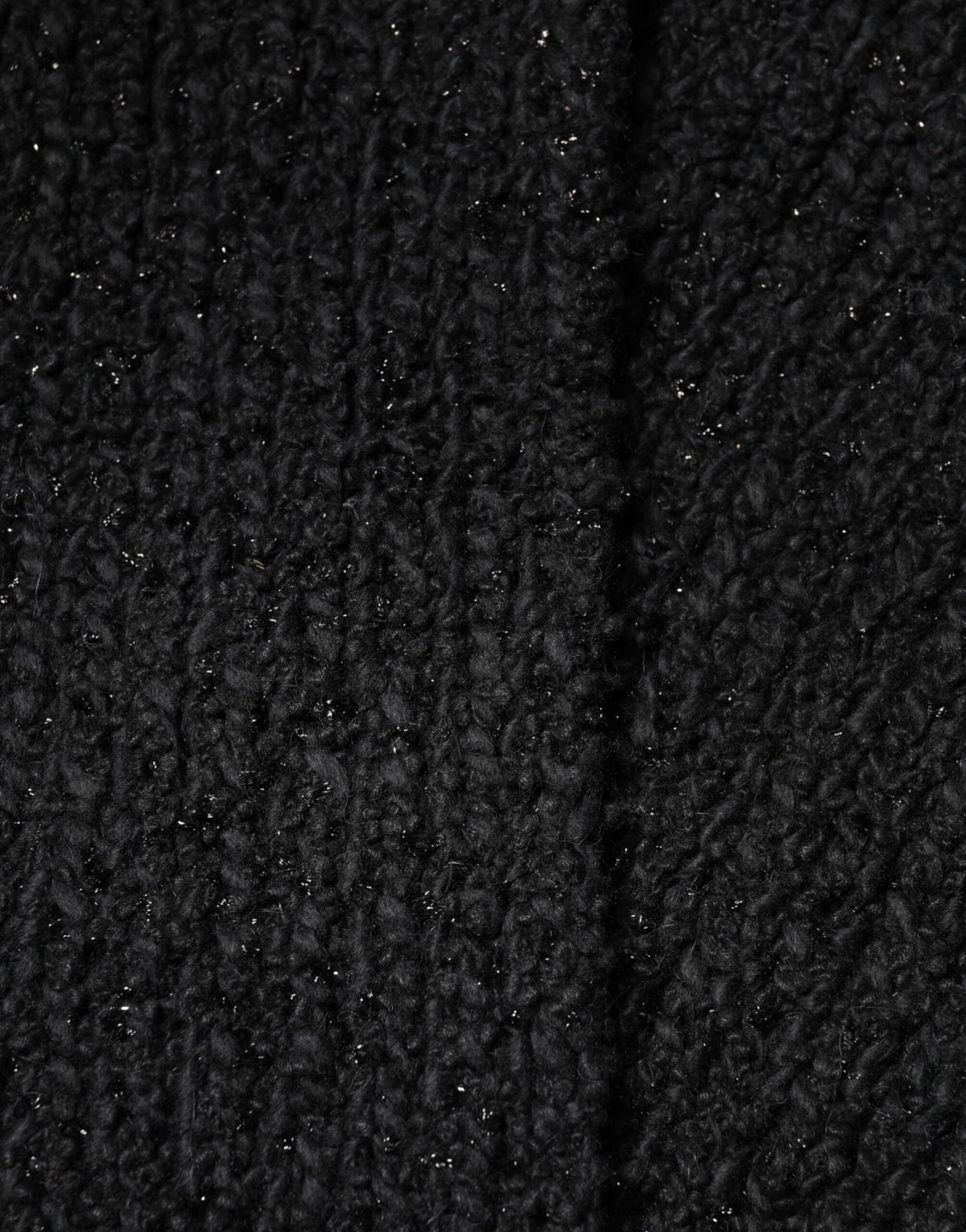 Dolce & Gabbana Black Cashmere Knit Shawl Fringes Women's Scarf