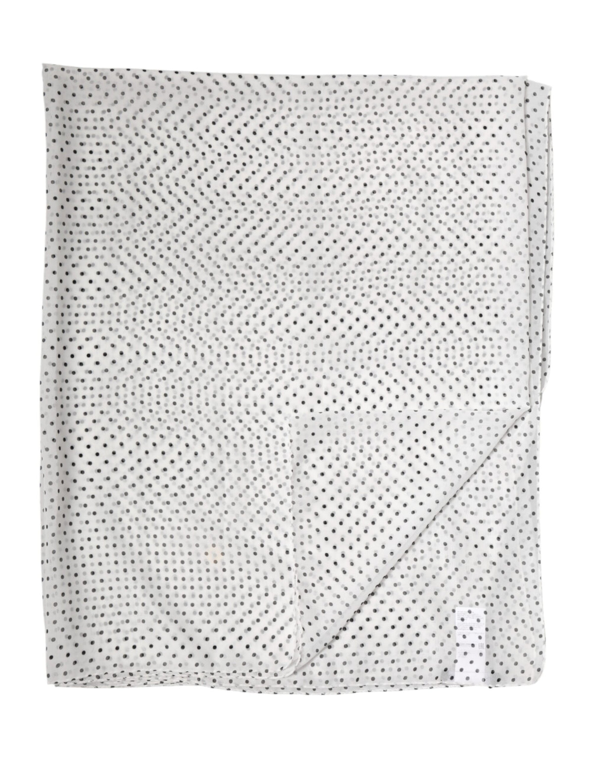 Dolce & Gabbana White Polka Dot Polyester Shawl Women's Scarf