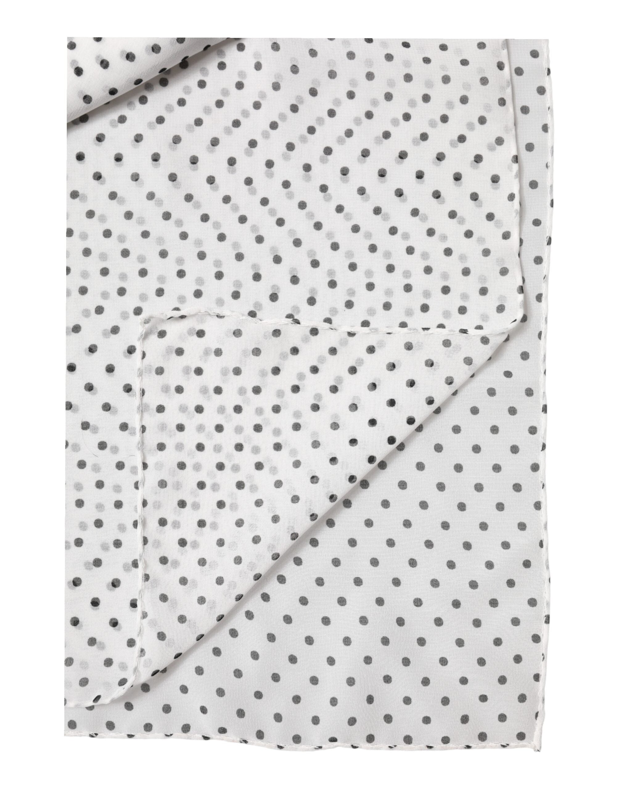 Dolce & Gabbana White Polka Dot Polyester Shawl Women's Scarf