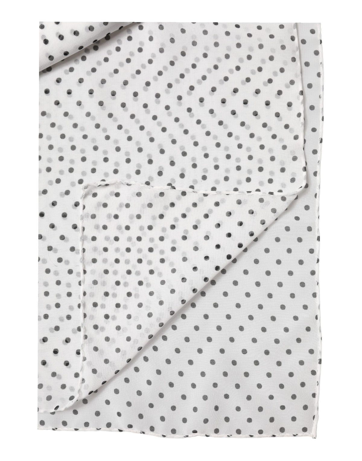 Dolce & Gabbana White Polka Dot Polyester Shawl Women's Scarf
