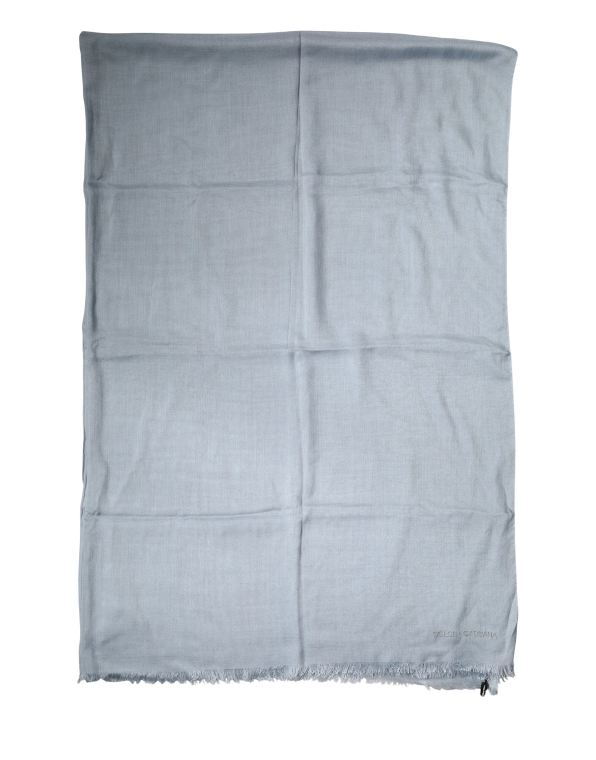 Dolce & Gabbana Light Blue Cashmere Knitted Women's Shawl