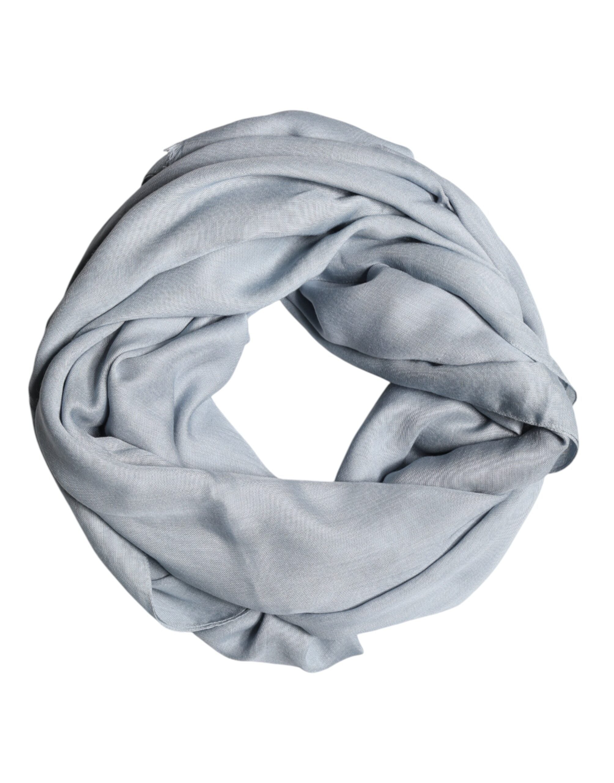 Dolce & Gabbana Light Blue Cashmere Knitted Women's Shawl