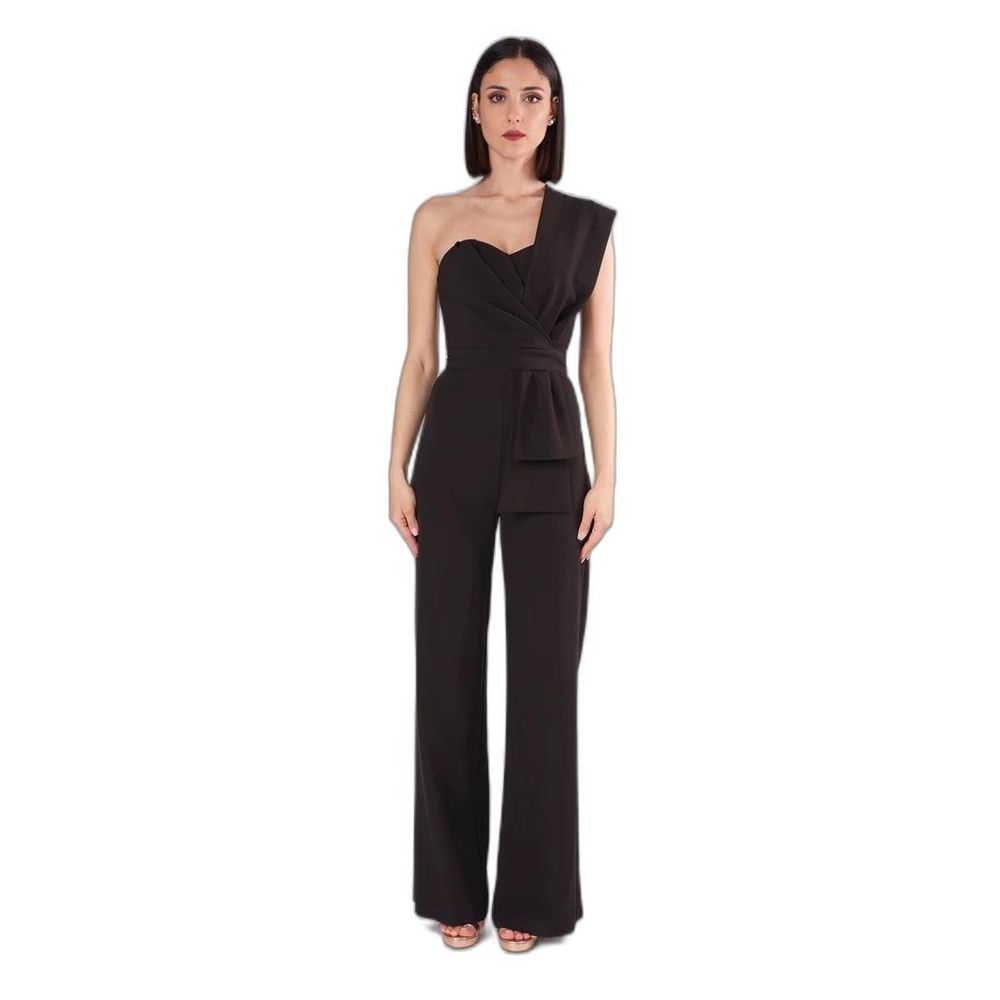 Silence Black Polyester Women's Jumpsuit