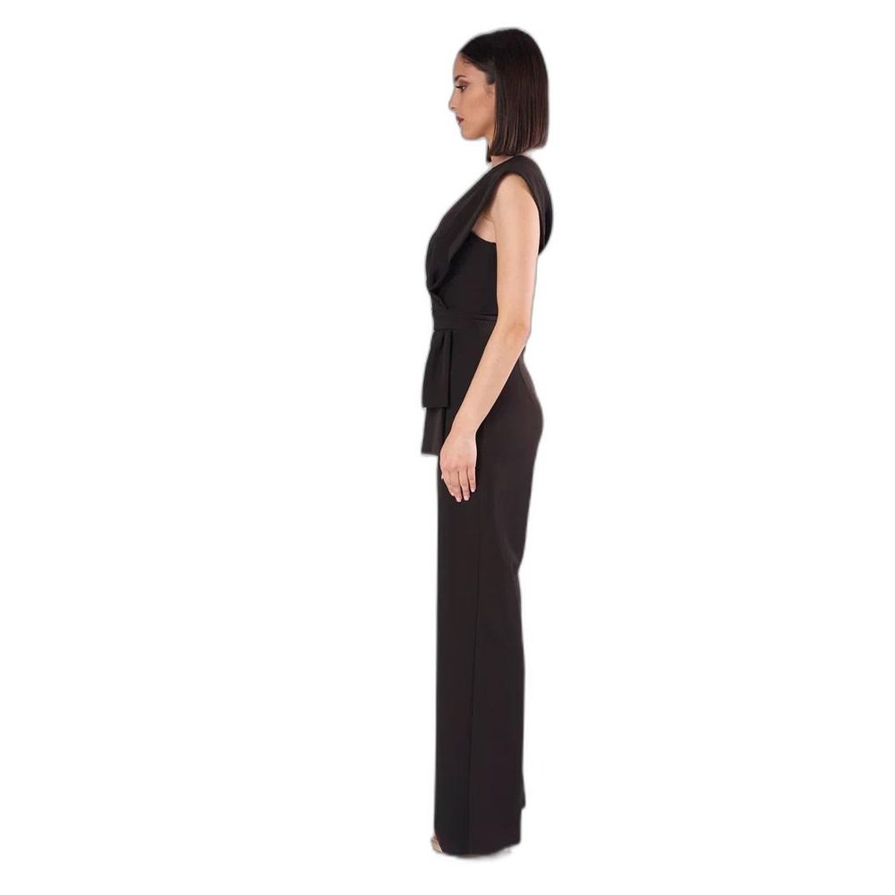 Silence Black Polyester Women's Jumpsuit