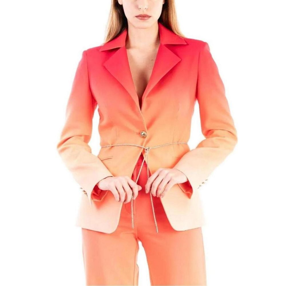 Silence Orange Polyester Women's Blazer