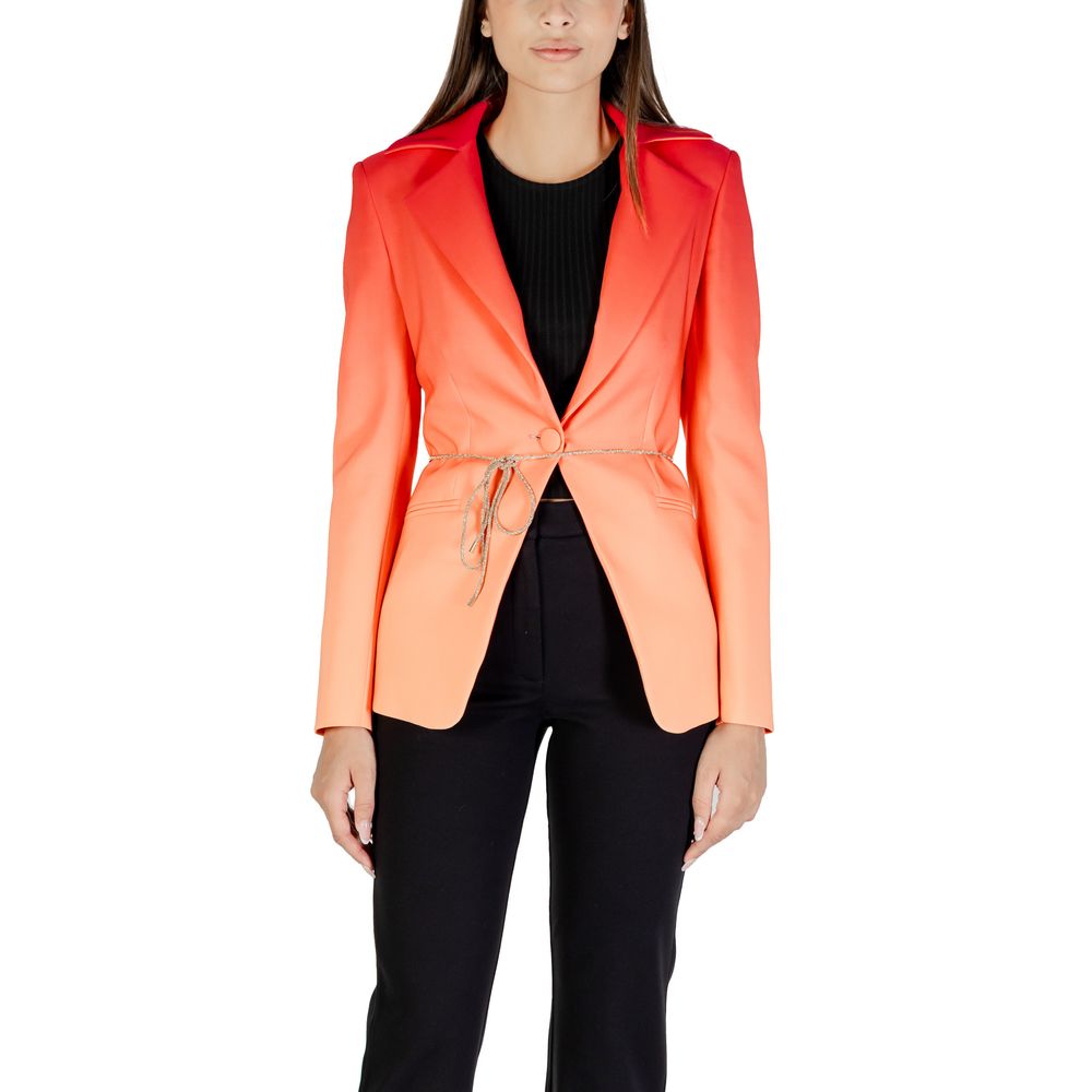 Silence Orange Polyester Women's Blazer
