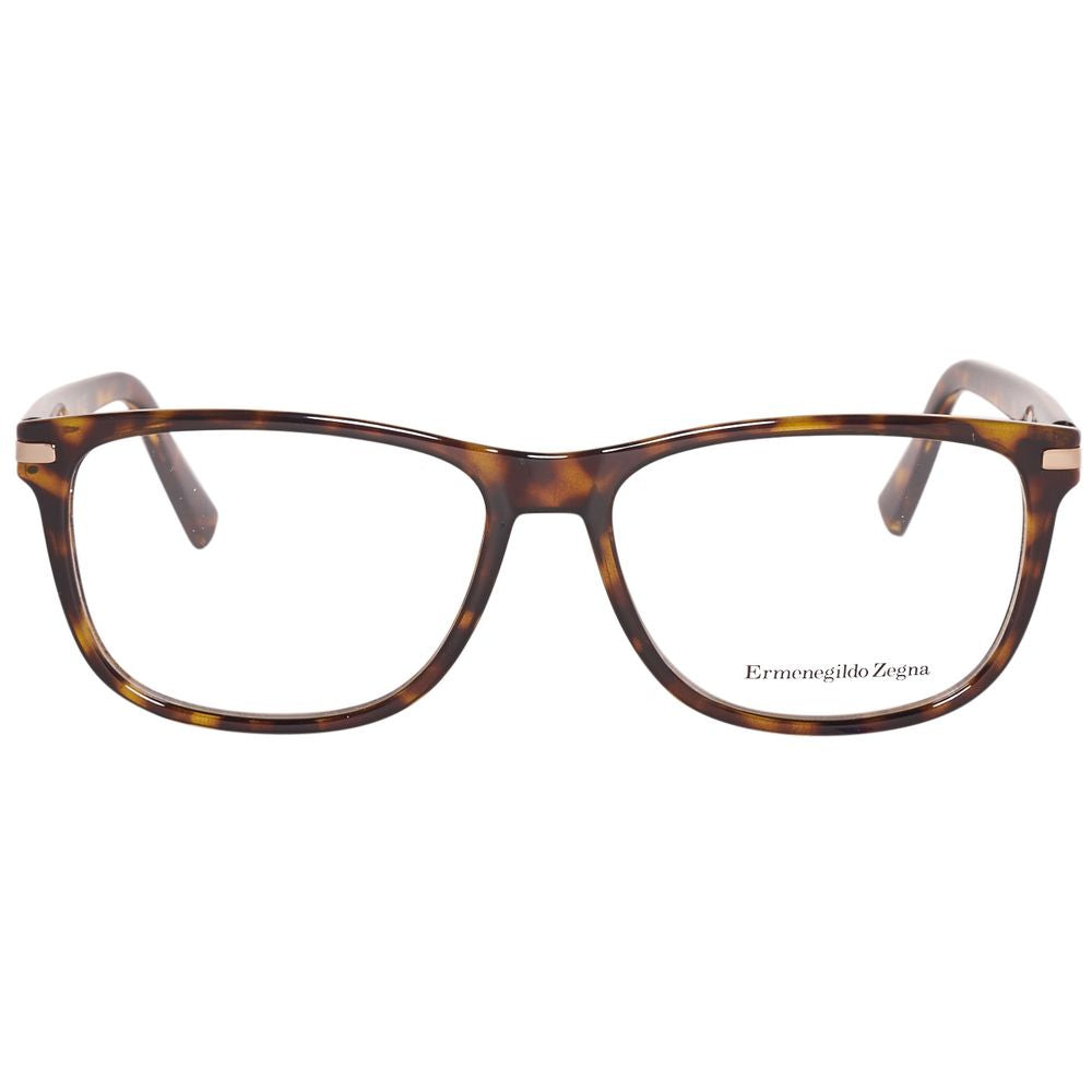 Ermenegildo Zegna Brown Plastic Glasses Men's (Frames)