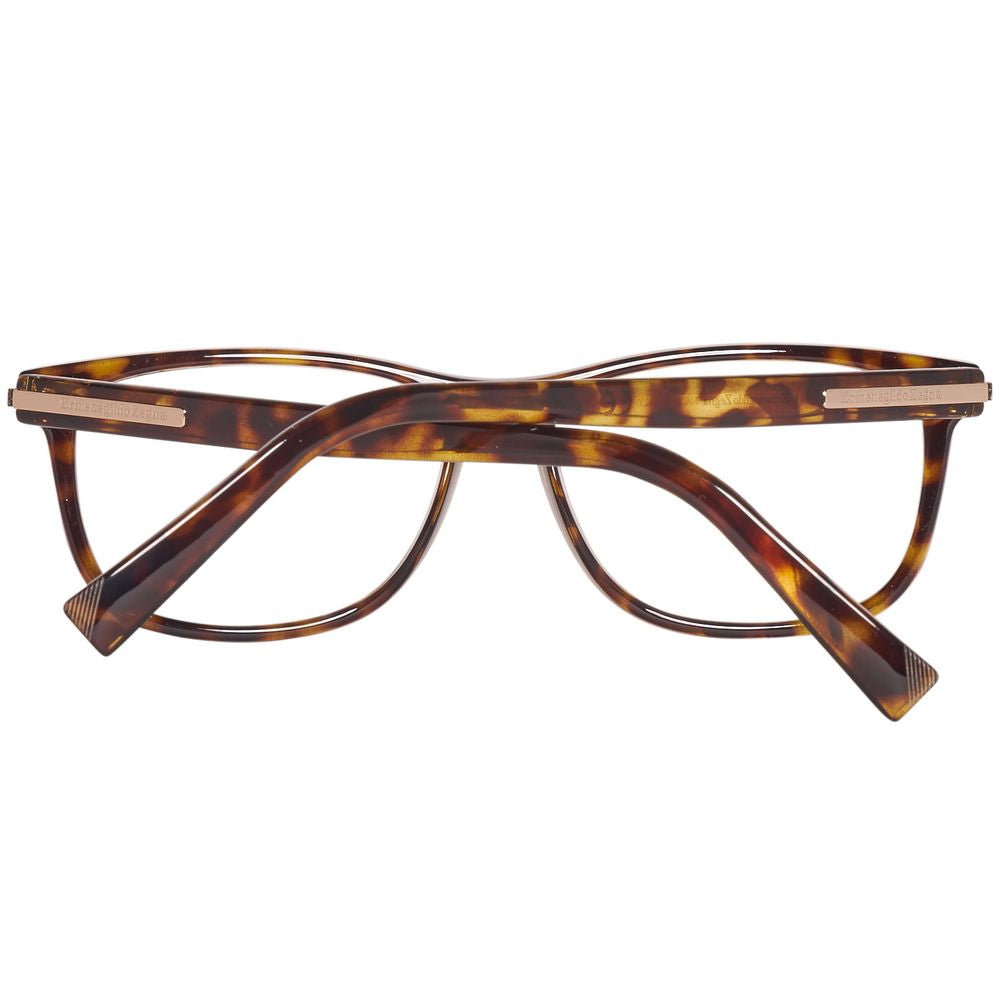 Ermenegildo Zegna Brown Plastic Glasses Men's (Frames)