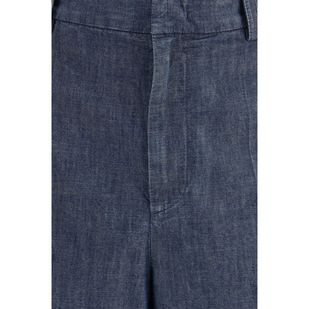 Jil Sander Blue Cotton Bermuda Men's Shorts