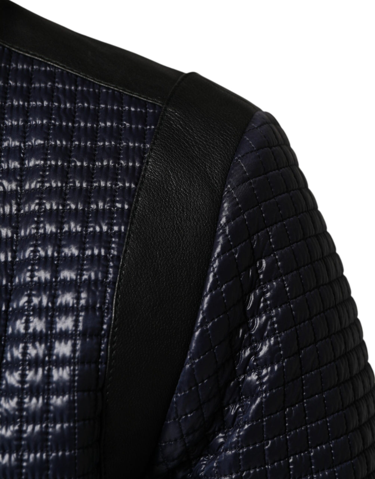 Dolce & Gabbana Blue Nylon Full Zip Bomber Men Men's Jacket