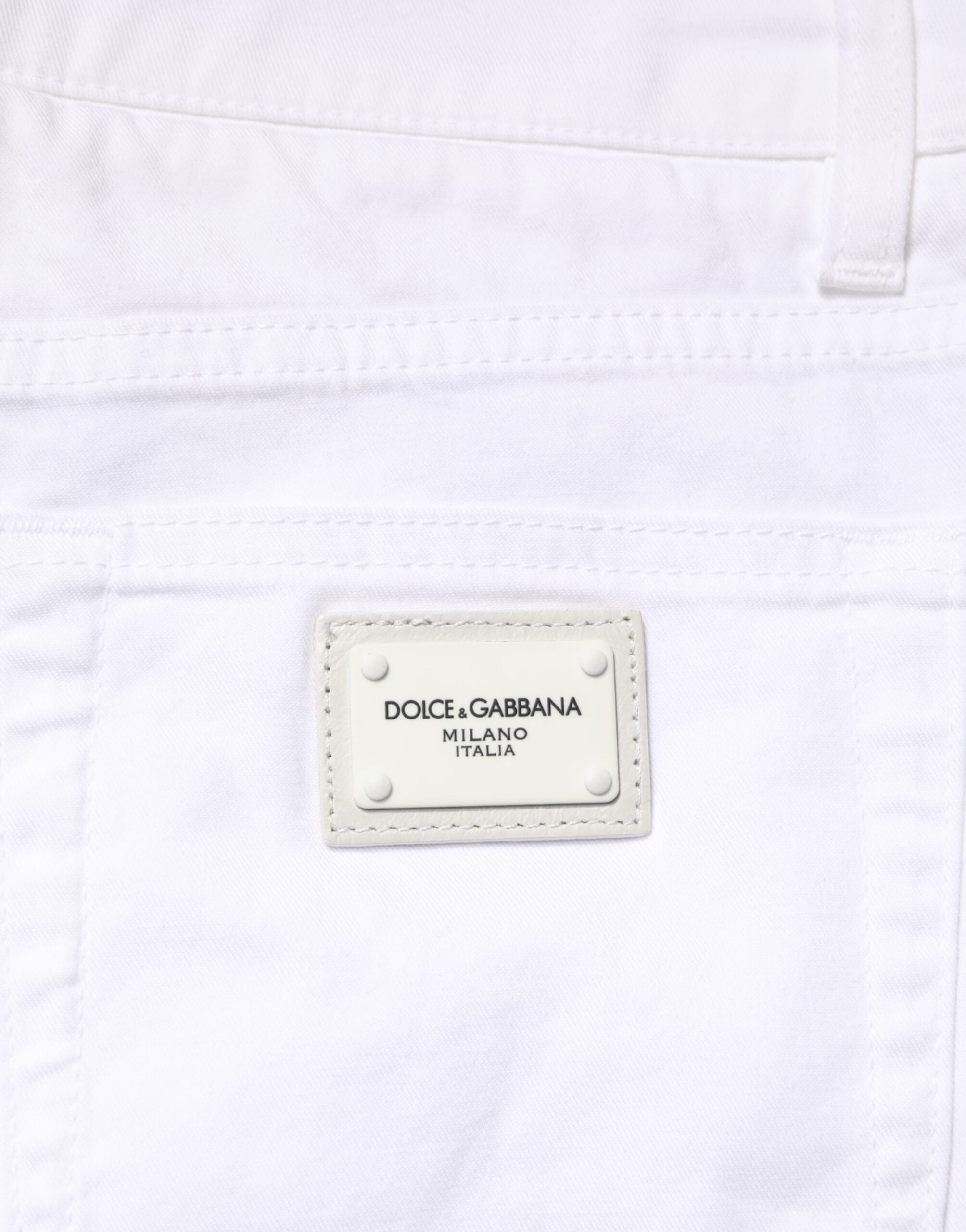 Dolce & Gabbana White Cotton Stretch Skinny Denim Men Men's Jeans