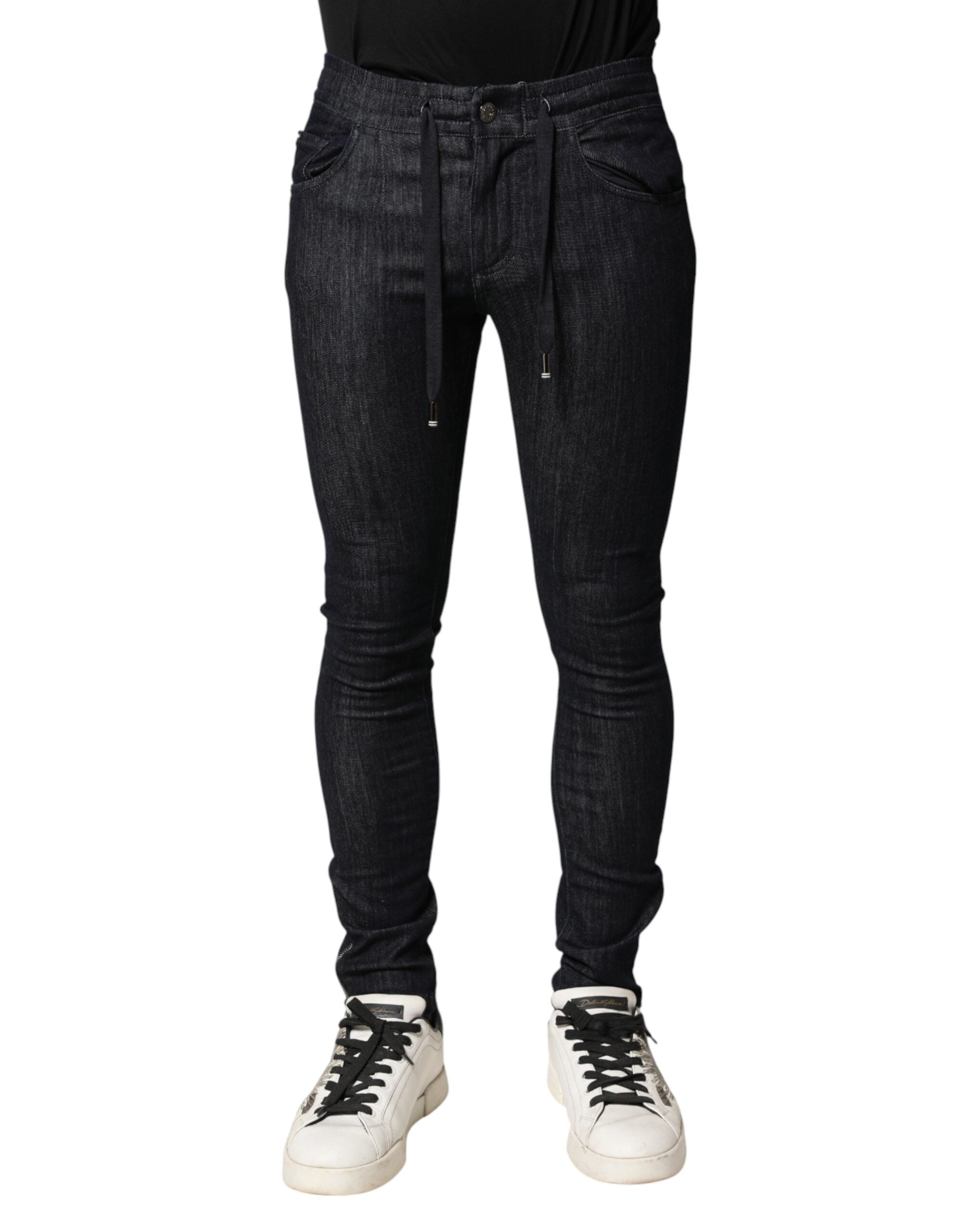 Dolce & Gabbana Black Cotton Stretch Skinny Denim Men Men's Jeans