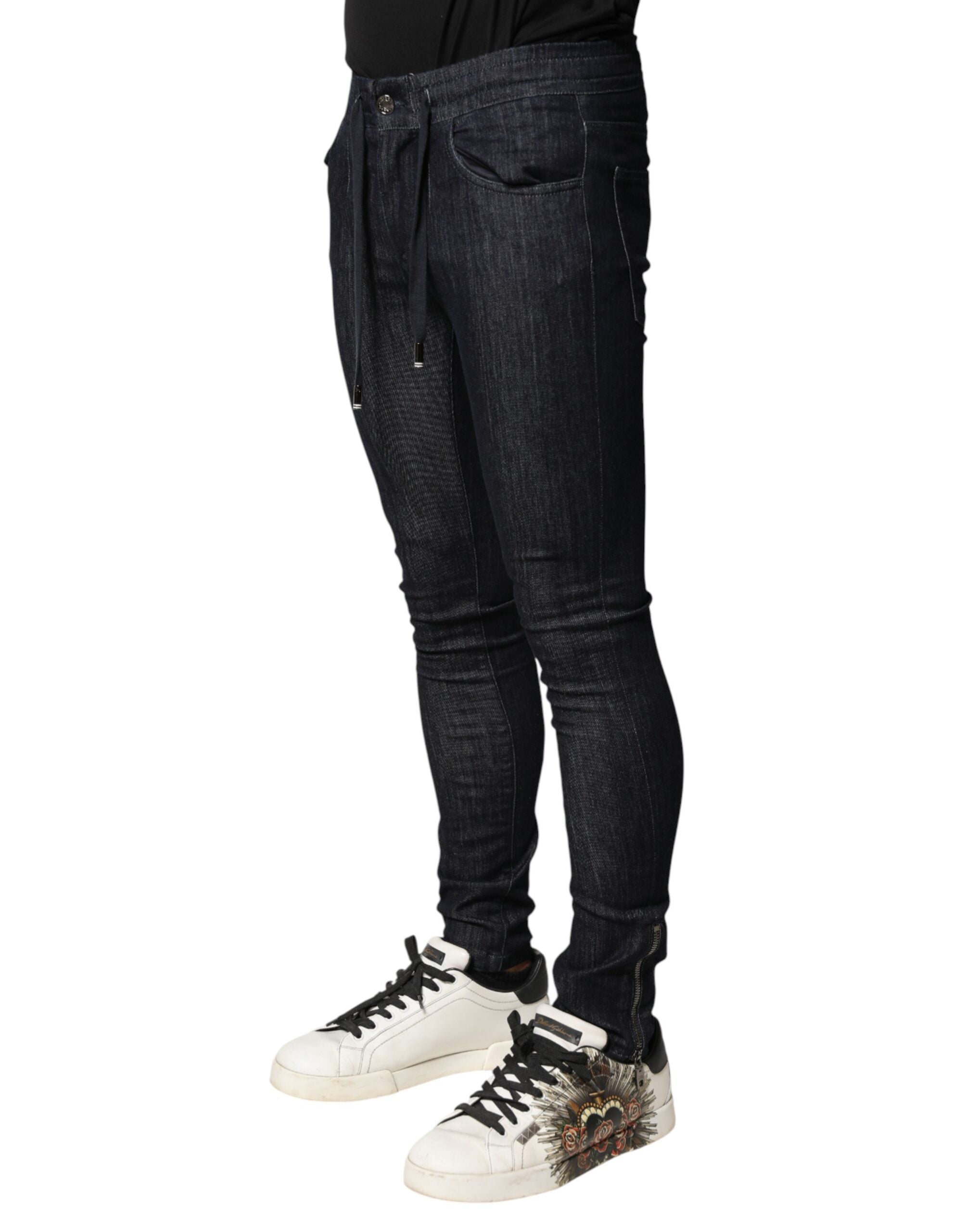Dolce & Gabbana Black Cotton Stretch Skinny Denim Men Men's Jeans