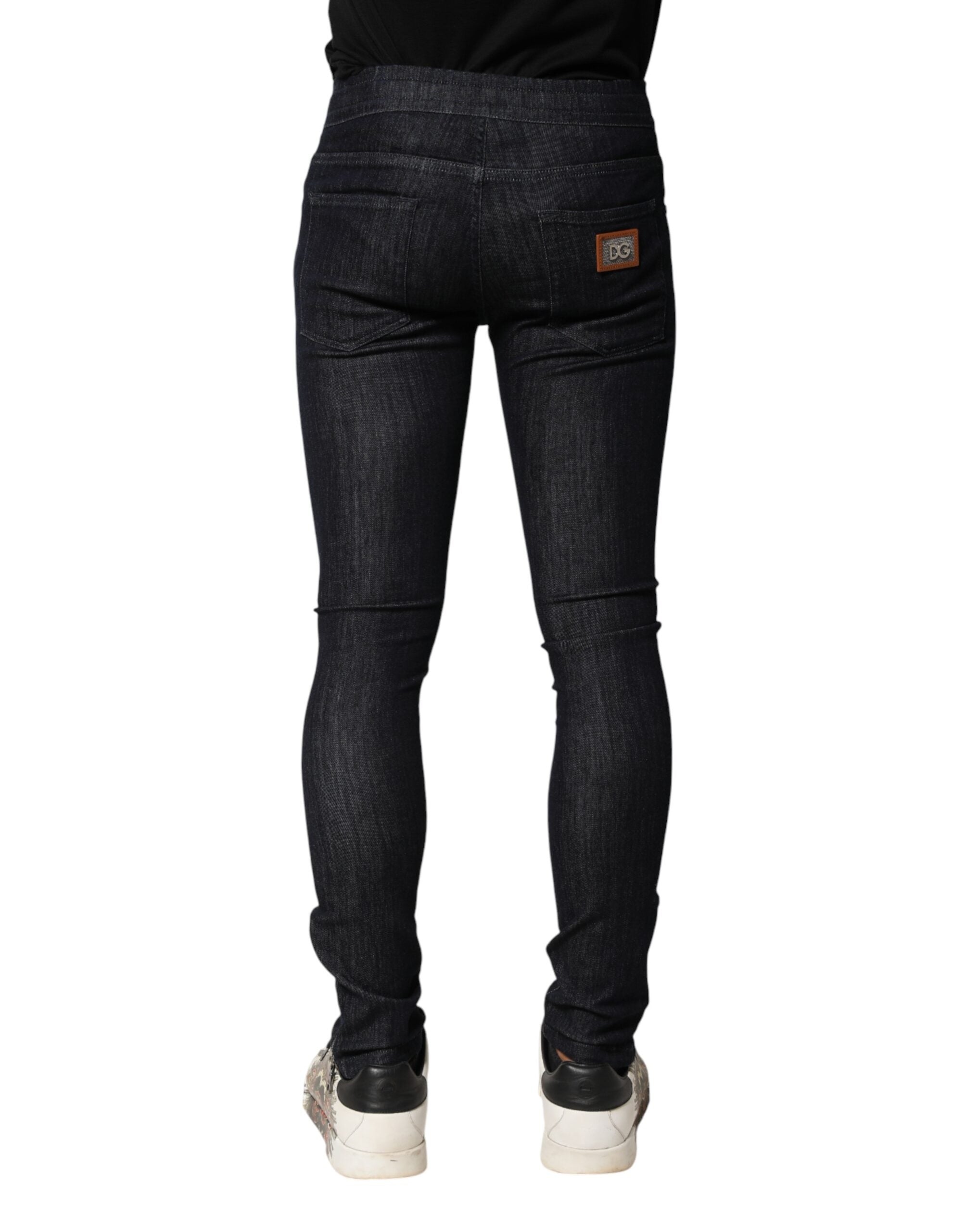 Dolce & Gabbana Black Cotton Stretch Skinny Denim Men Men's Jeans