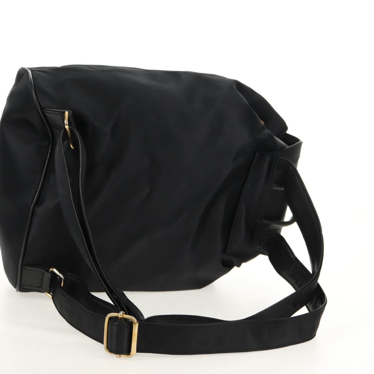 Valentino Garavani Backpack Nylon Black Nylon Backpack Bag (Pre-Owned)