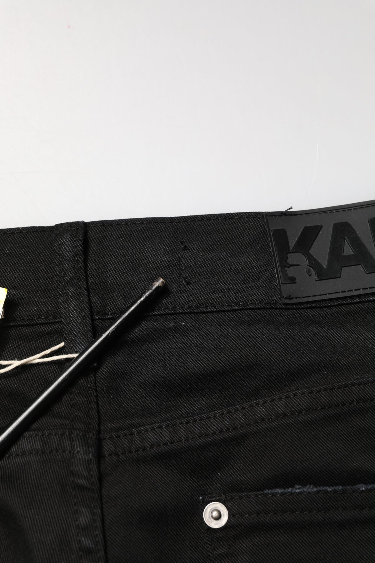 Karl Lagerfeld Black Tattered Men Skinny Denim Trouser Men's Jeans (Pre-Owned)