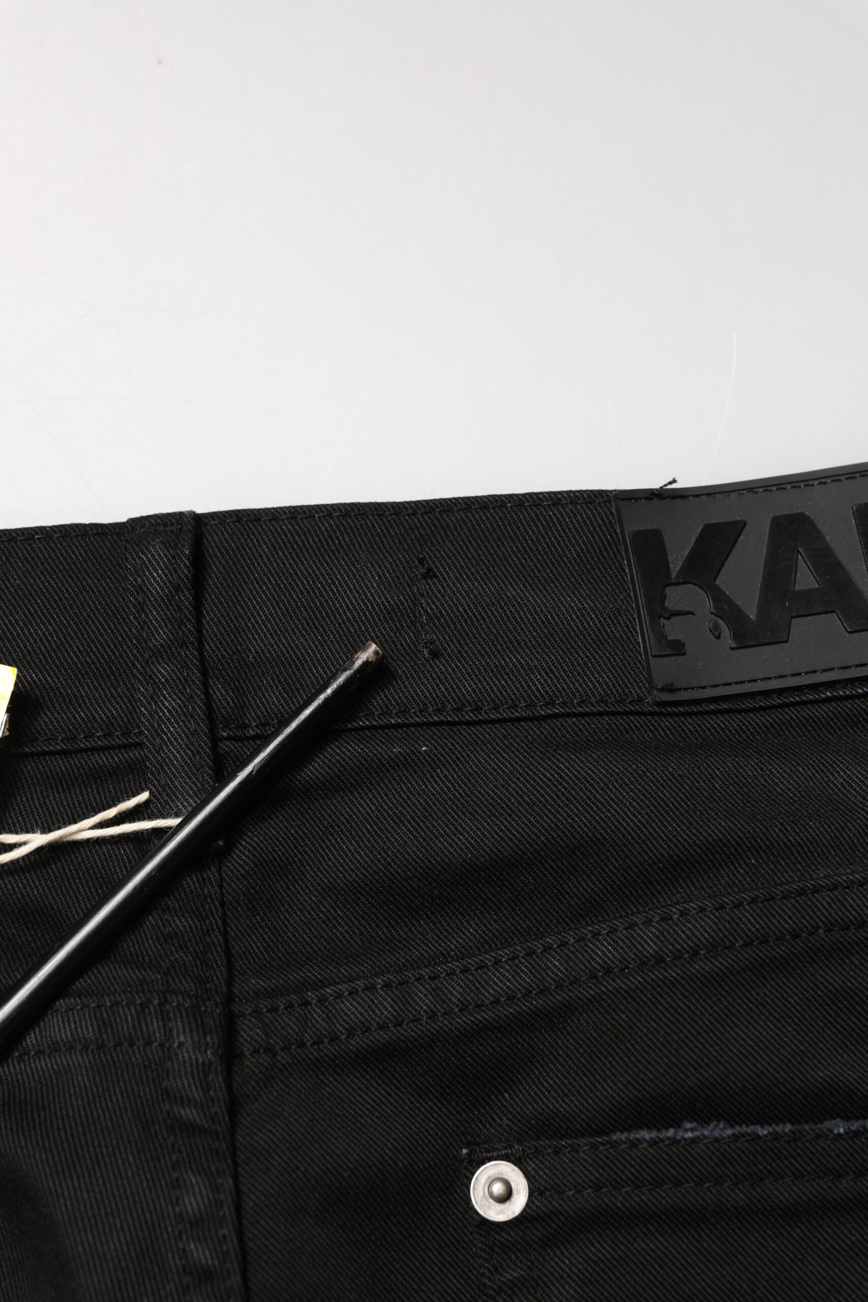 Karl Lagerfeld Black Tattered Men Skinny Denim Trouser Men's Jeans (Pre-Owned)
