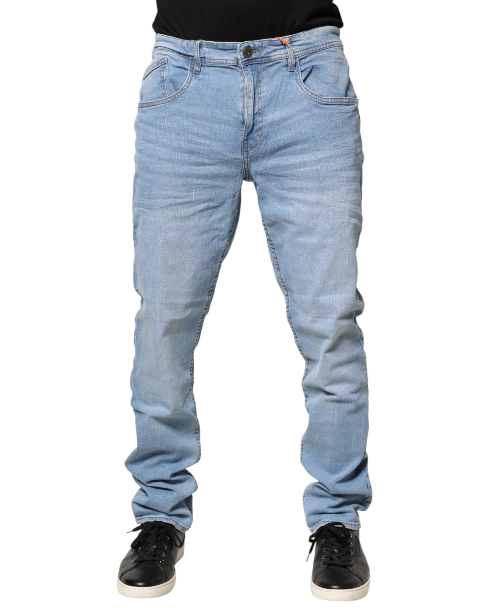 Blend Light Blue Twister Mid Waist Skinny Fit Men Denim Men's Jeans (Pre-Owned)