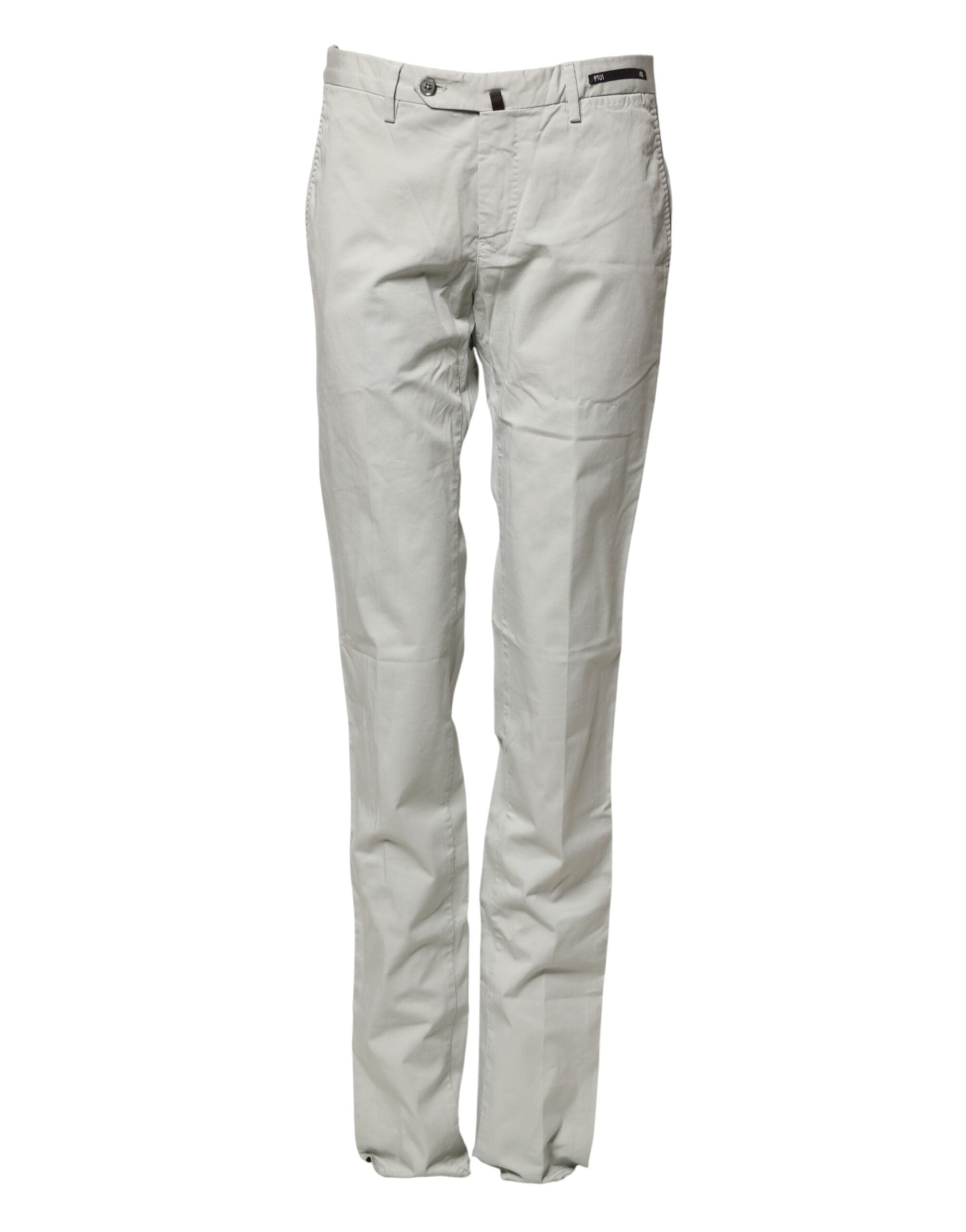 PT01 Light Gray Mid Waist Men Straight Chino Trouser Men's Pants (Pre-Owned)