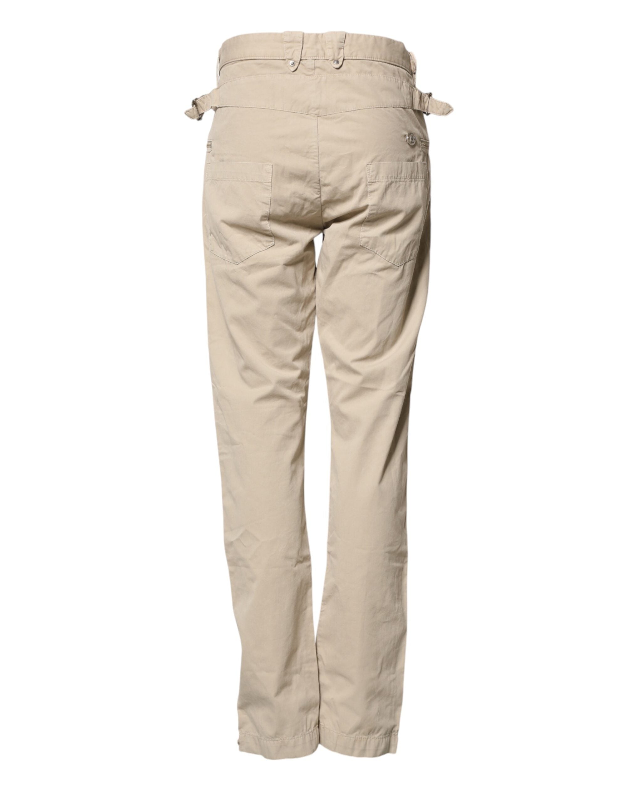 Daniele Alessandrini Beige Cotton Mid Waist Straight Men Denim Men's Jeans