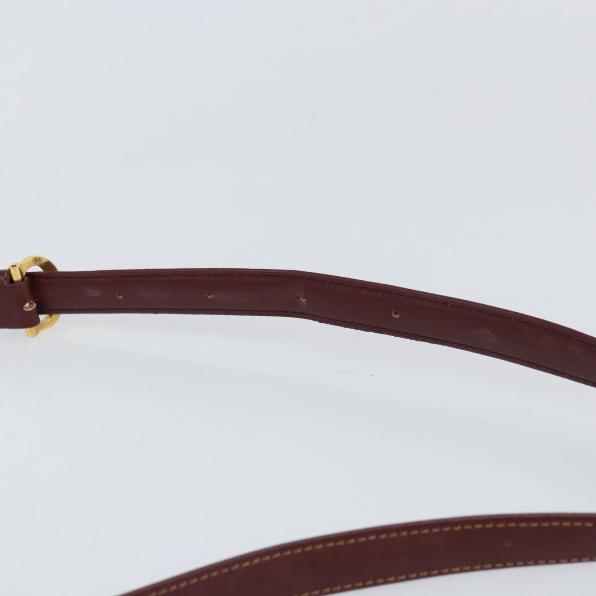 Cartier Must De Cartier Leather Burgundy Leather Shoulder Bag Bag (Pre-Owned)