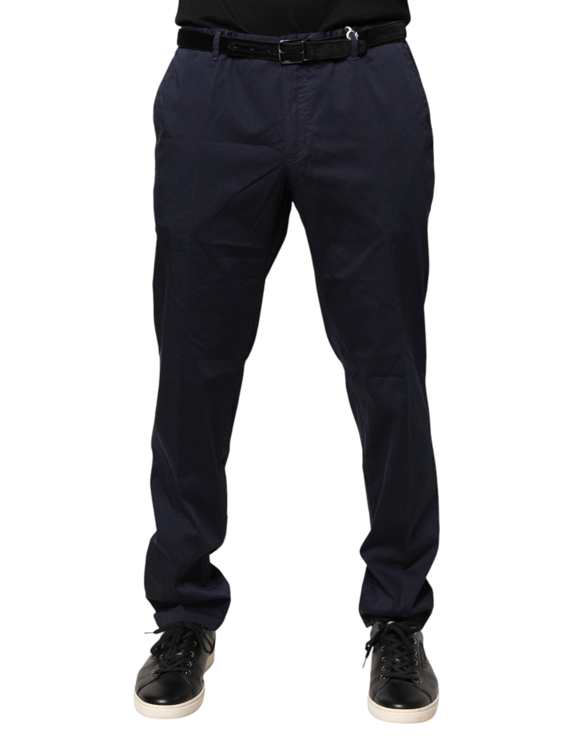 Domenico Tagliente Navy Blue Skinny Chino Mid Waist Men Men's Pants (Pre-Owned)