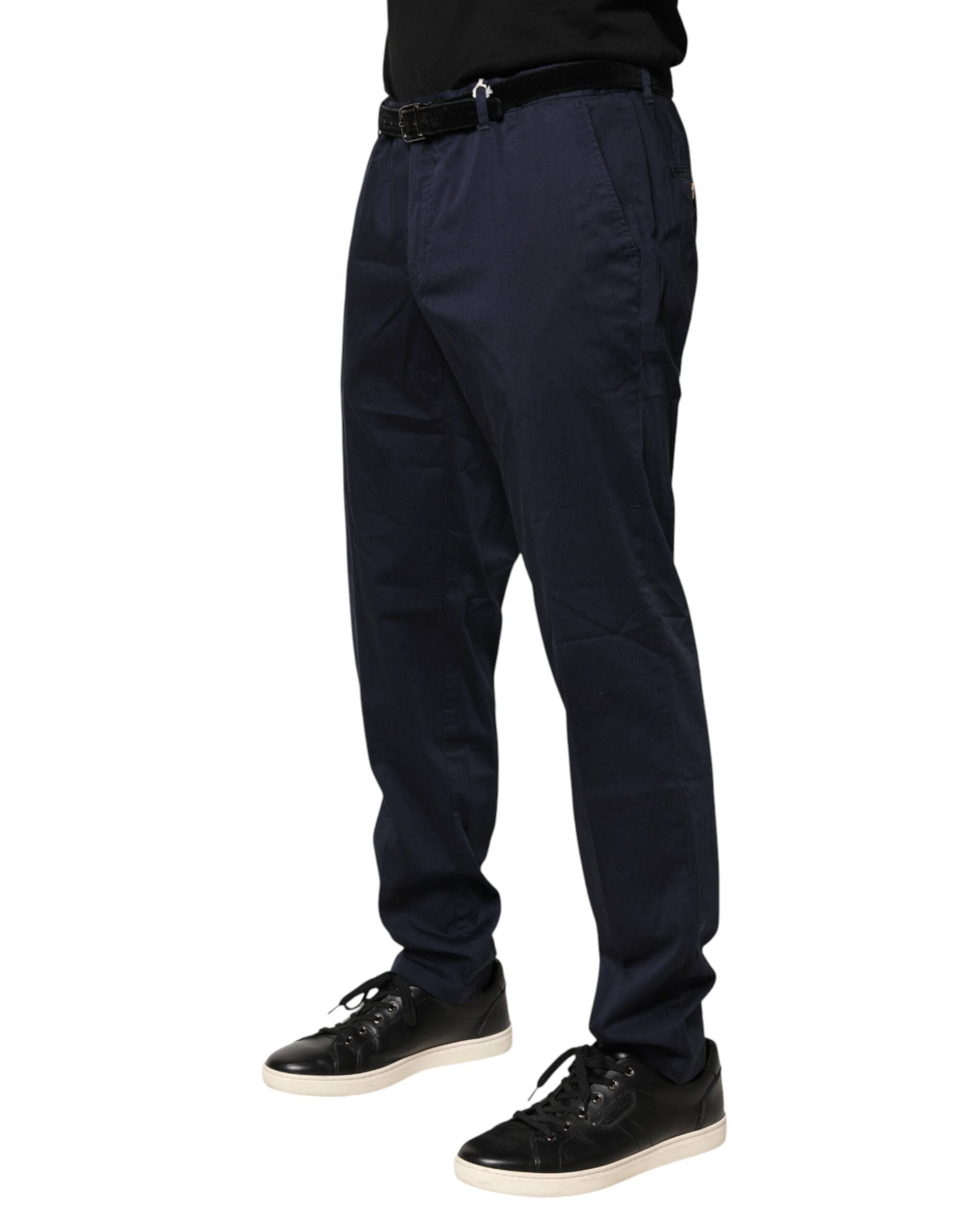 Domenico Tagliente Navy Blue Skinny Chino Mid Waist Men Men's Pants (Pre-Owned)