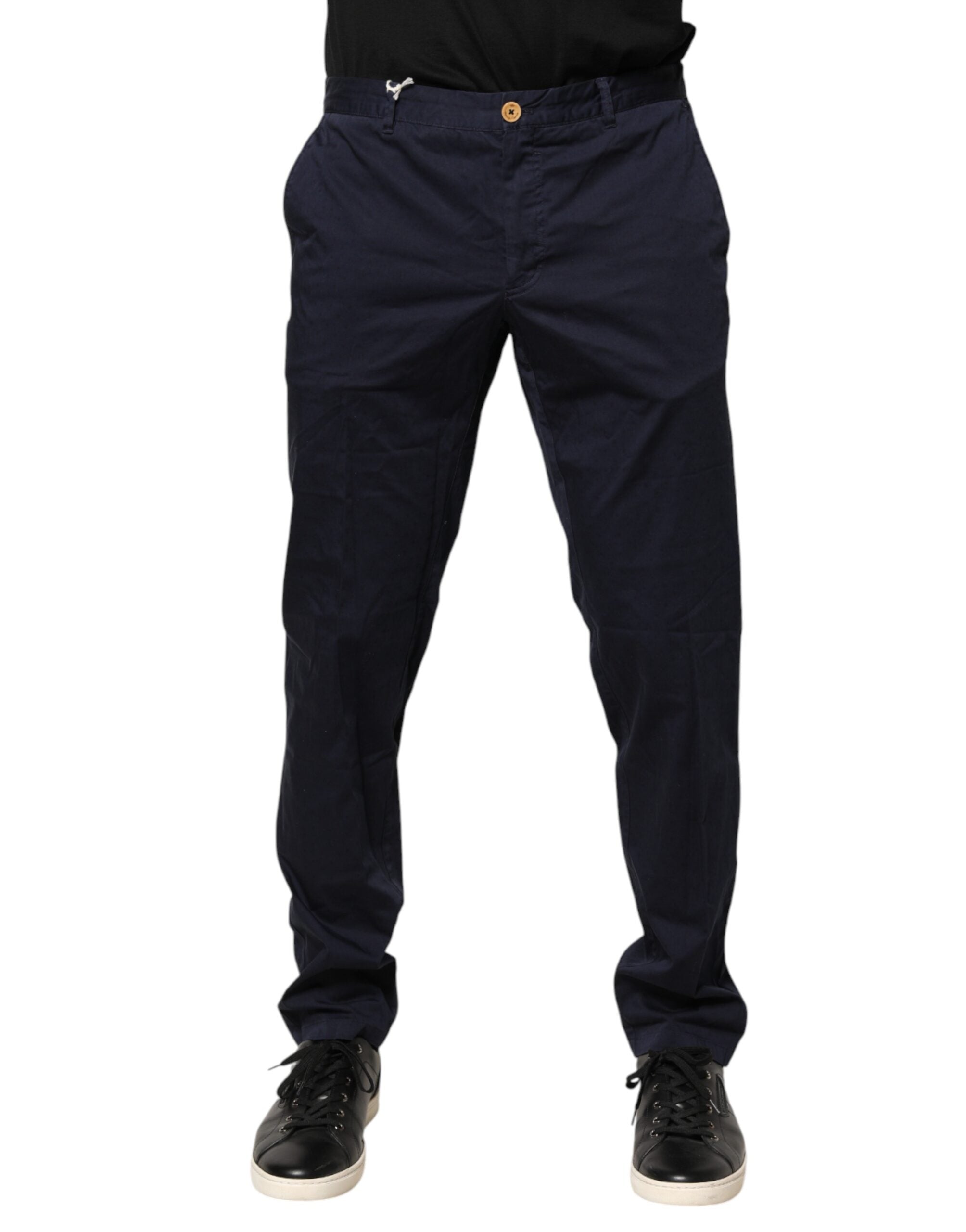 Domenico Tagliente Navy Blue Skinny Chino Mid Waist Men Men's Pants (Pre-Owned)