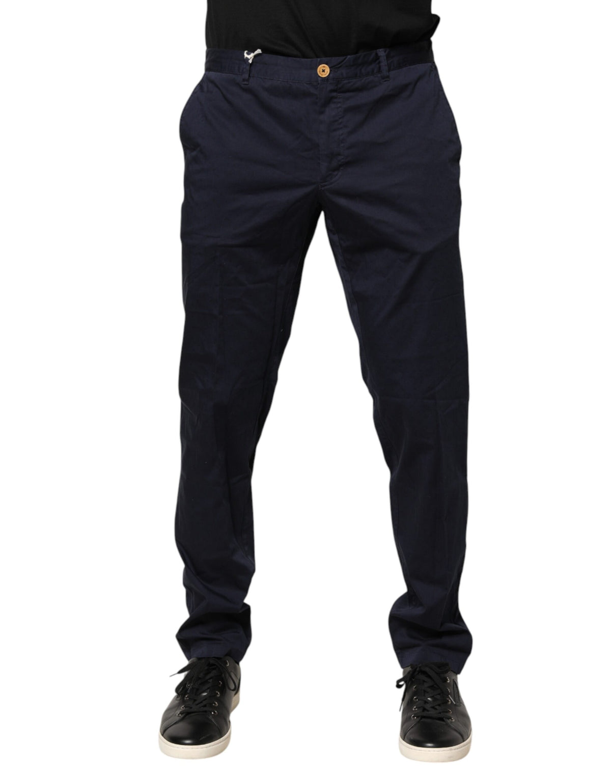 Domenico Tagliente Navy Blue Skinny Chino Mid Waist Men Men's Pants (Pre-Owned)