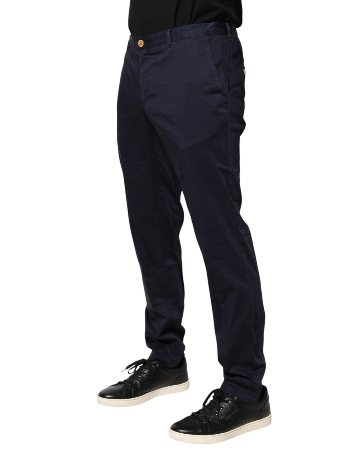 Domenico Tagliente Navy Blue Skinny Chino Mid Waist Men Men's Pants (Pre-Owned)