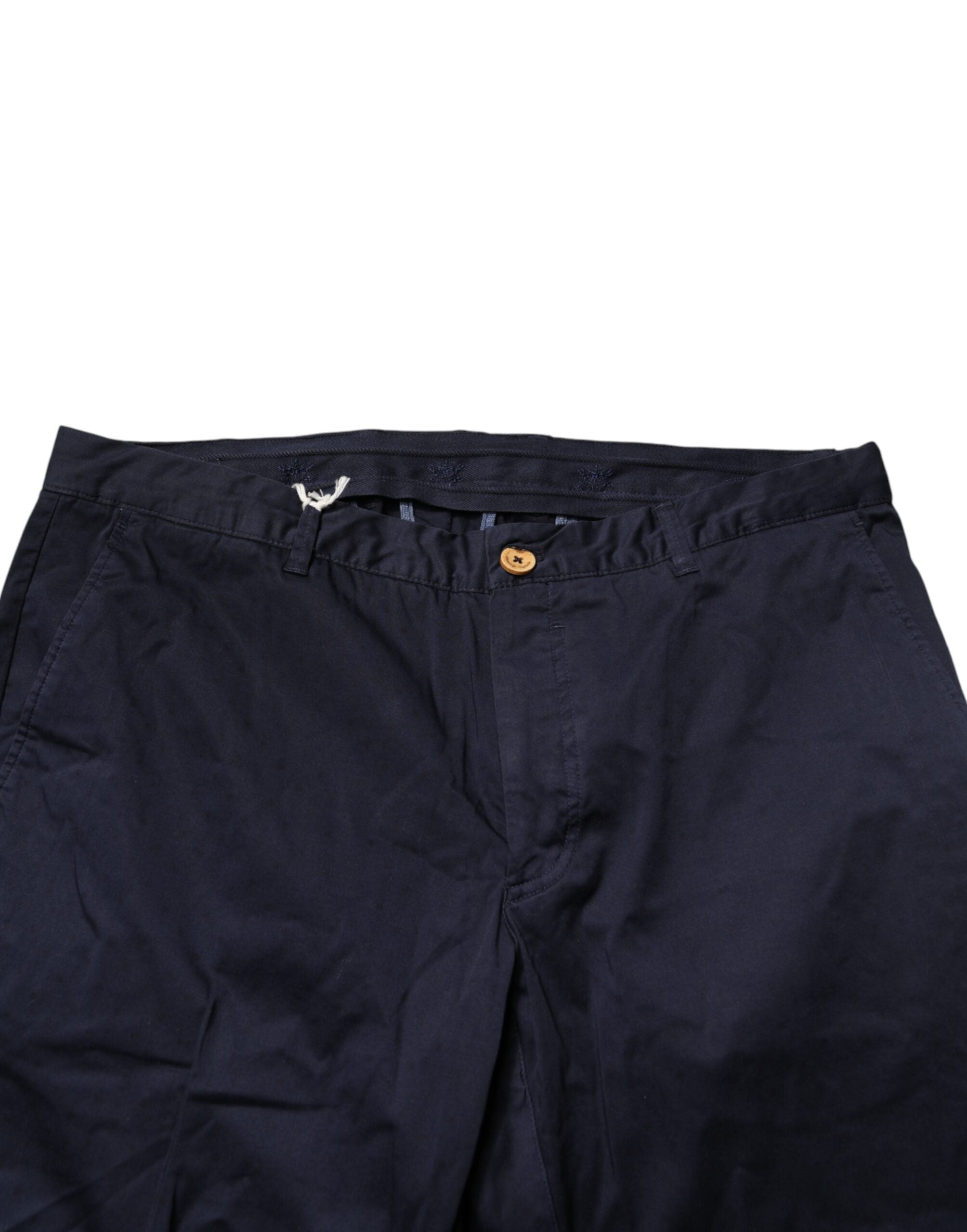 Domenico Tagliente Navy Blue Skinny Chino Mid Waist Men Men's Pants (Pre-Owned)