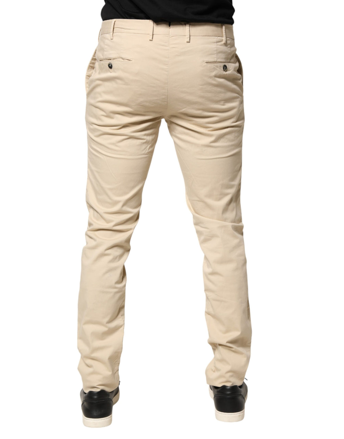 PT01 Beige Mid Waist Men Skinny Fit Chino Trouser Men's Pants (Pre-Owned)
