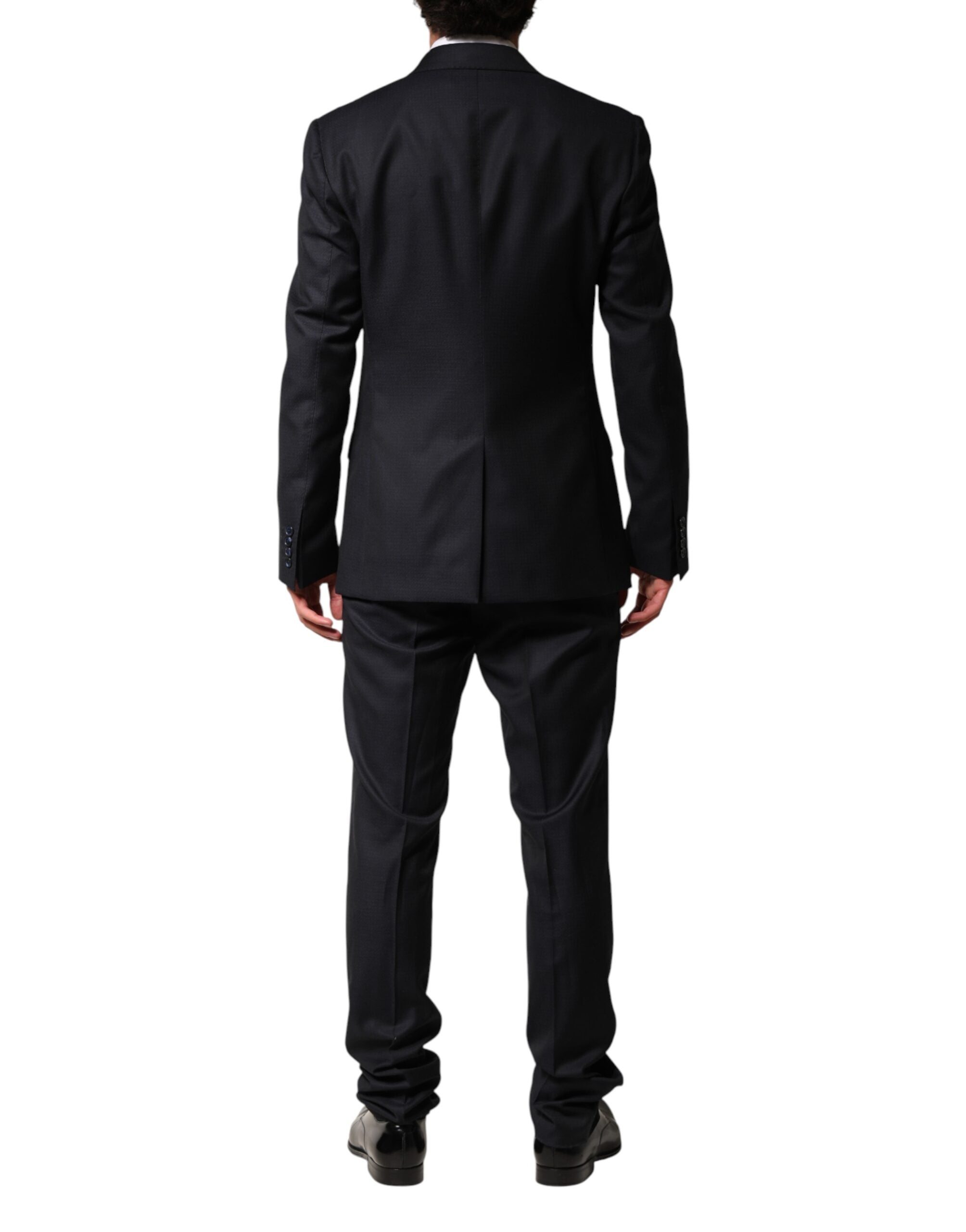 Dolce & Gabbana Dark Blue Wool Single Breasted Men 2 Piece Men's Suit