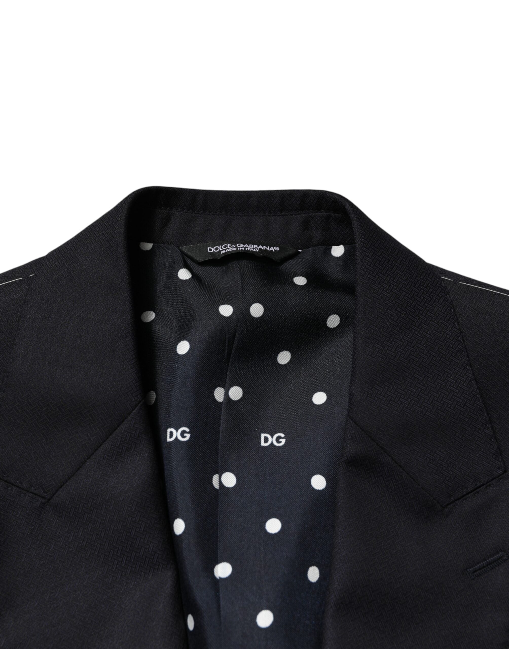 Dolce & Gabbana Black Wool Single Breasted Men 2 Piece Men's Suit