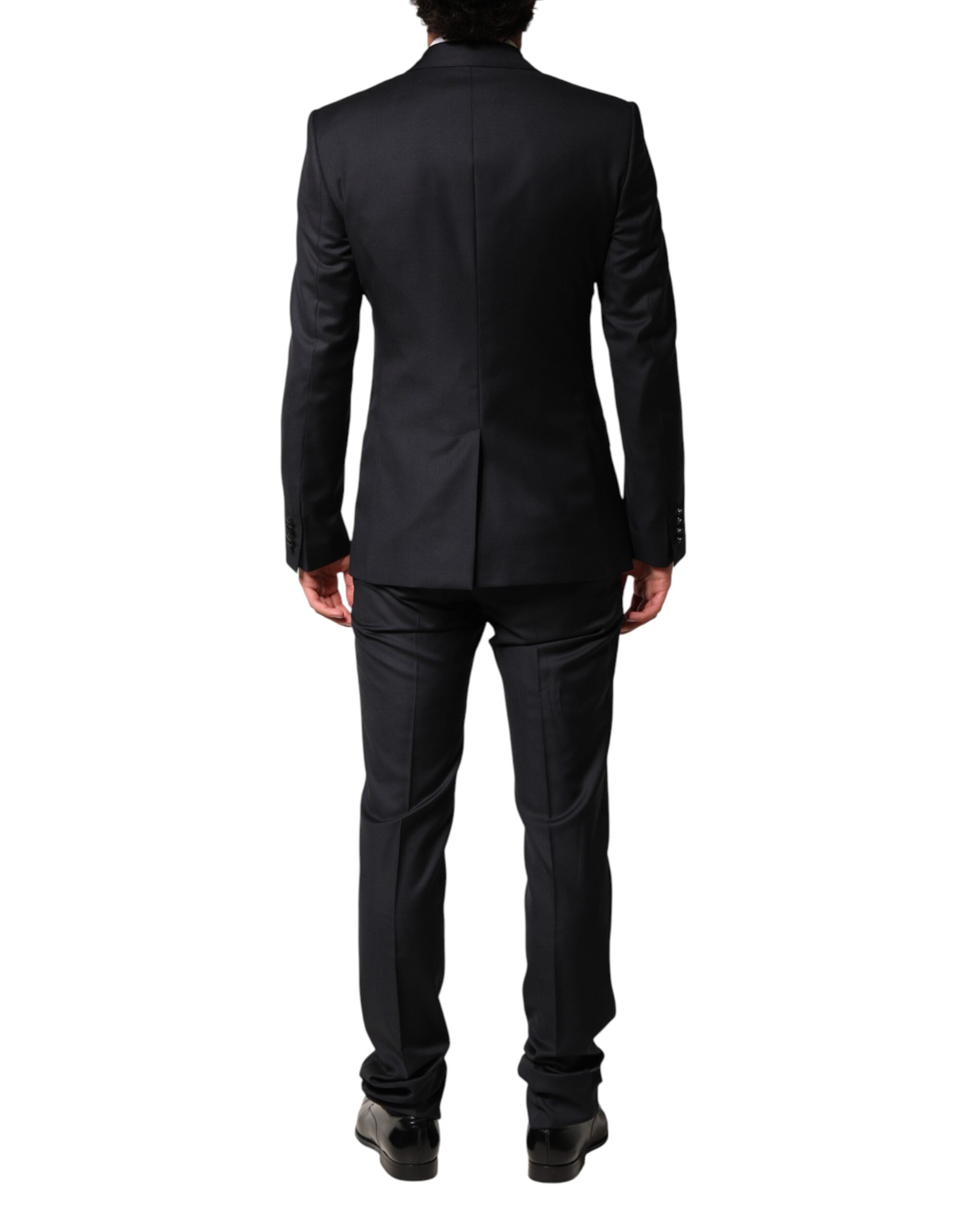 Dolce & Gabbana Blue Wool Single Breasted 3 Piece Men Men's Suit