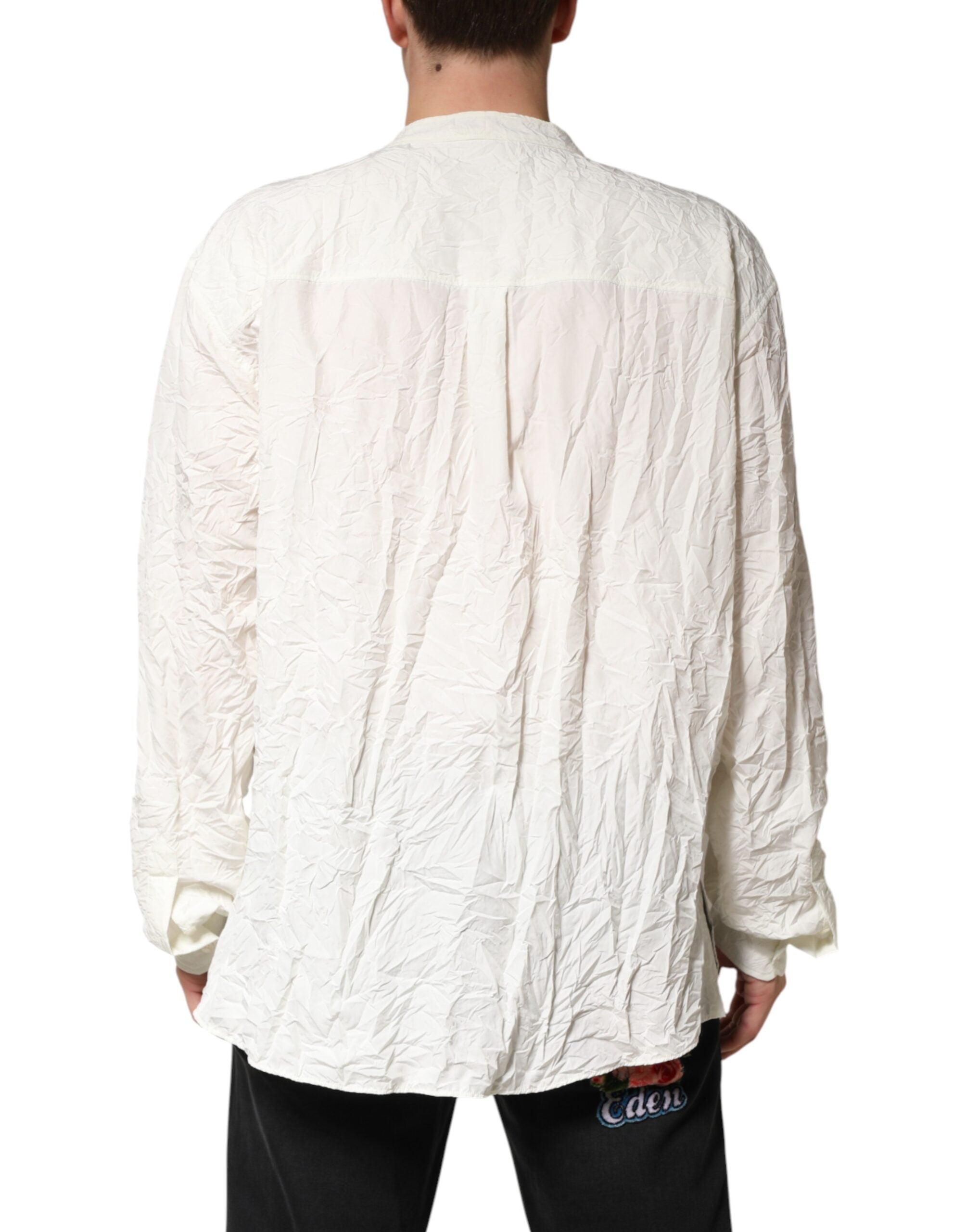 Dolce & Gabbana White Cotton Men Long Sleeves Men Men's Shirt