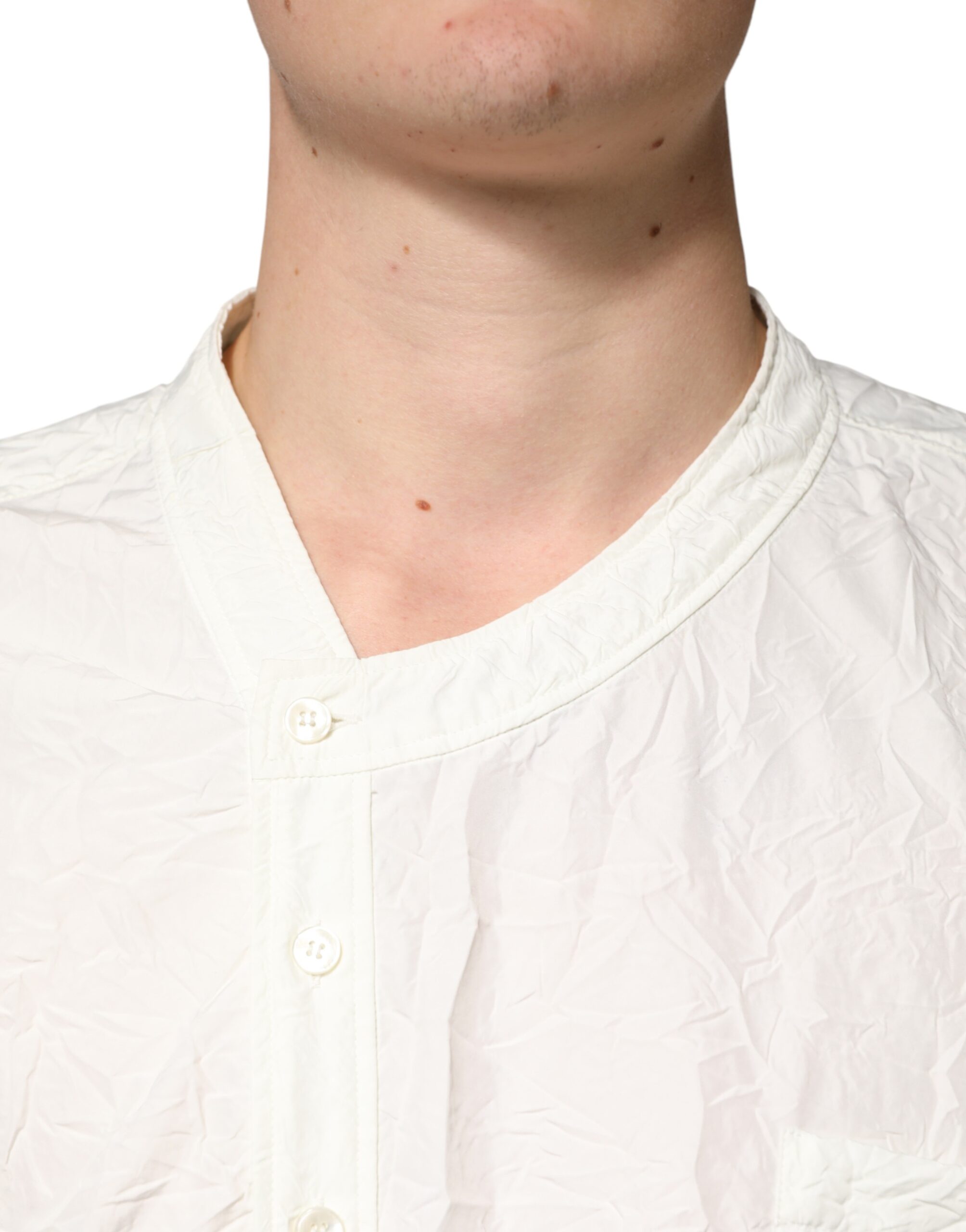 Dolce & Gabbana White Cotton Men Long Sleeves Men Men's Shirt