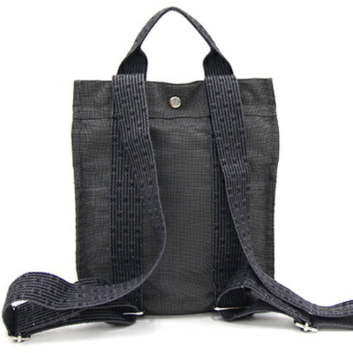 Hermès Evelyne Grey Canvas Backpack Bag (Pre-Owned)