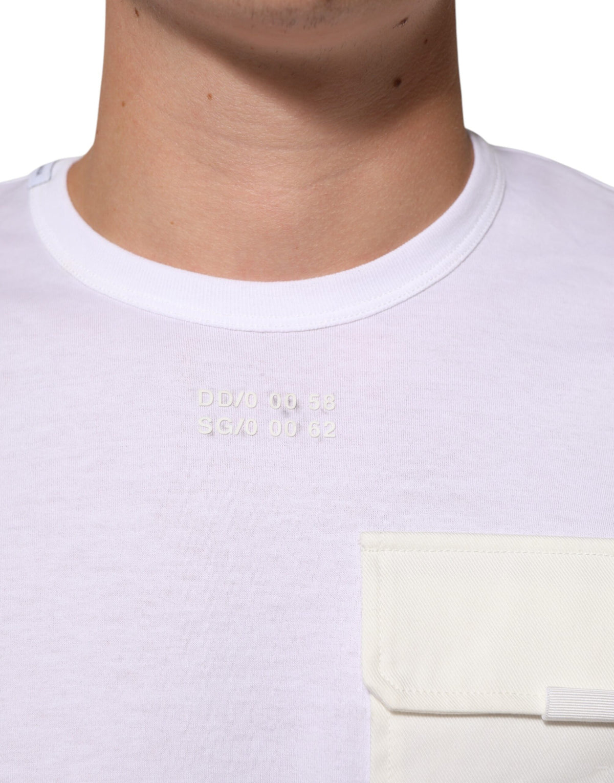 Dolce & Gabbana White Cotton Pocket Short Sleeves Men's T-shirt (Pre-Owned)