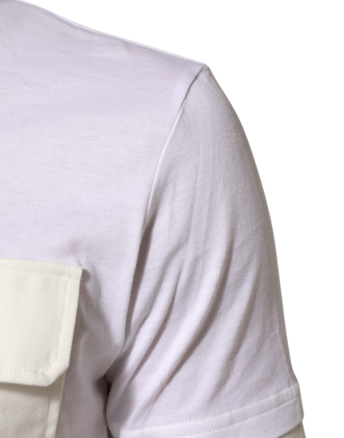 Dolce & Gabbana White Cotton Pocket Short Sleeves Men's T-shirt (Pre-Owned)