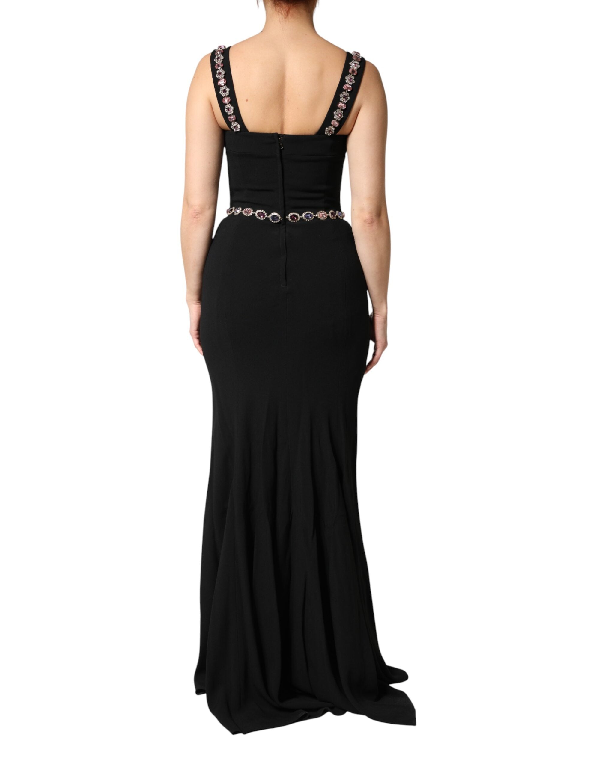 Dolce & Gabbana Black Embellished Sheath Mermaid Gown Women's Dress (Pre-Owned)
