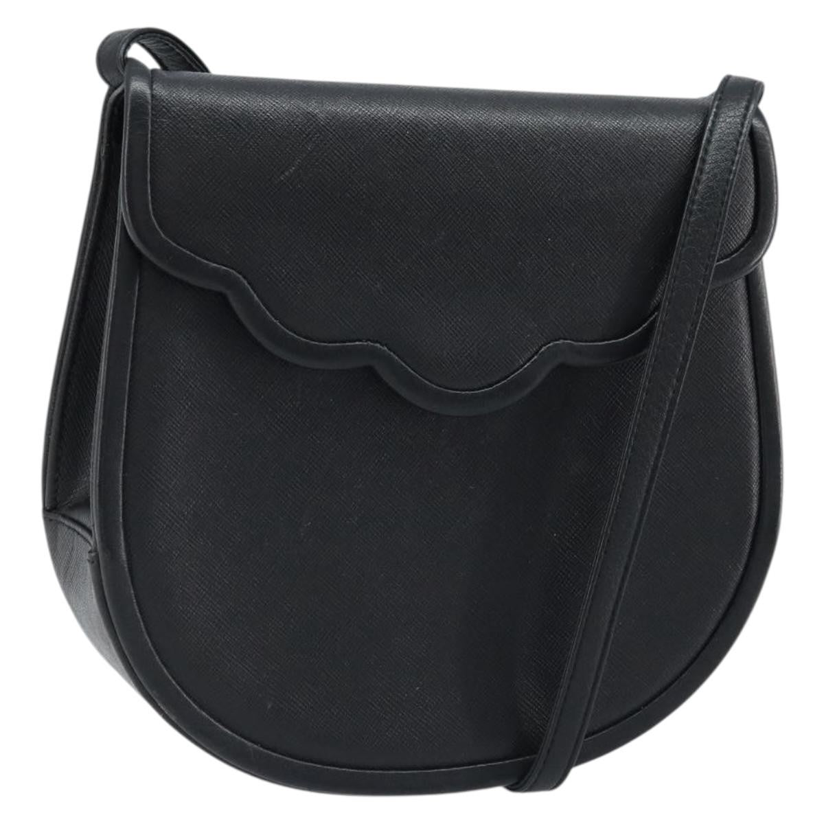 Saint Laurent Vintage Leather Black Leather Shoulder Bag Bag (Pre-Owned)