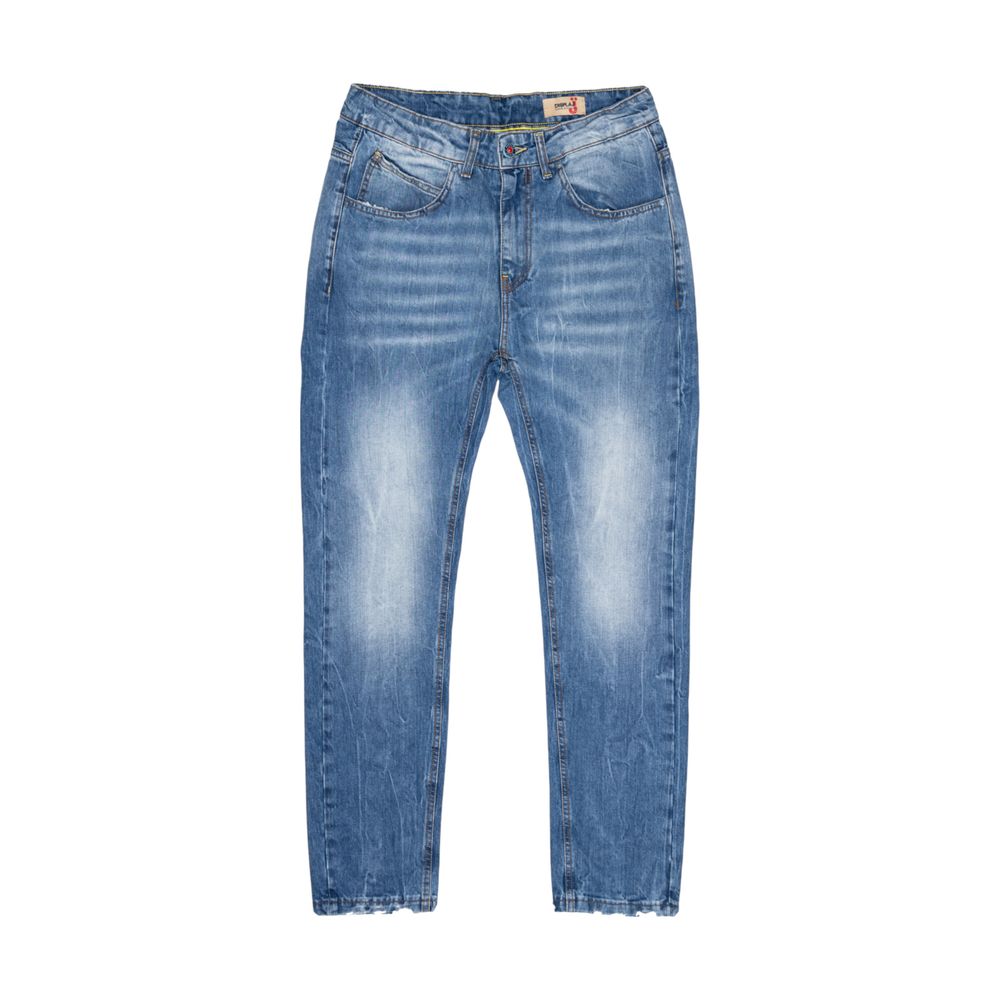 Displaj Blue Cotton Relaxed Fit Men's Jeans