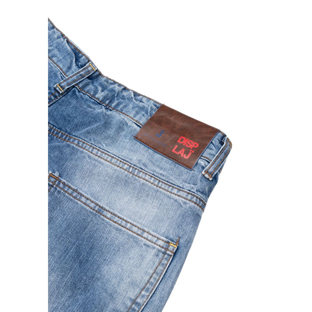 Displaj Blue Cotton Relaxed Fit Men's Jeans