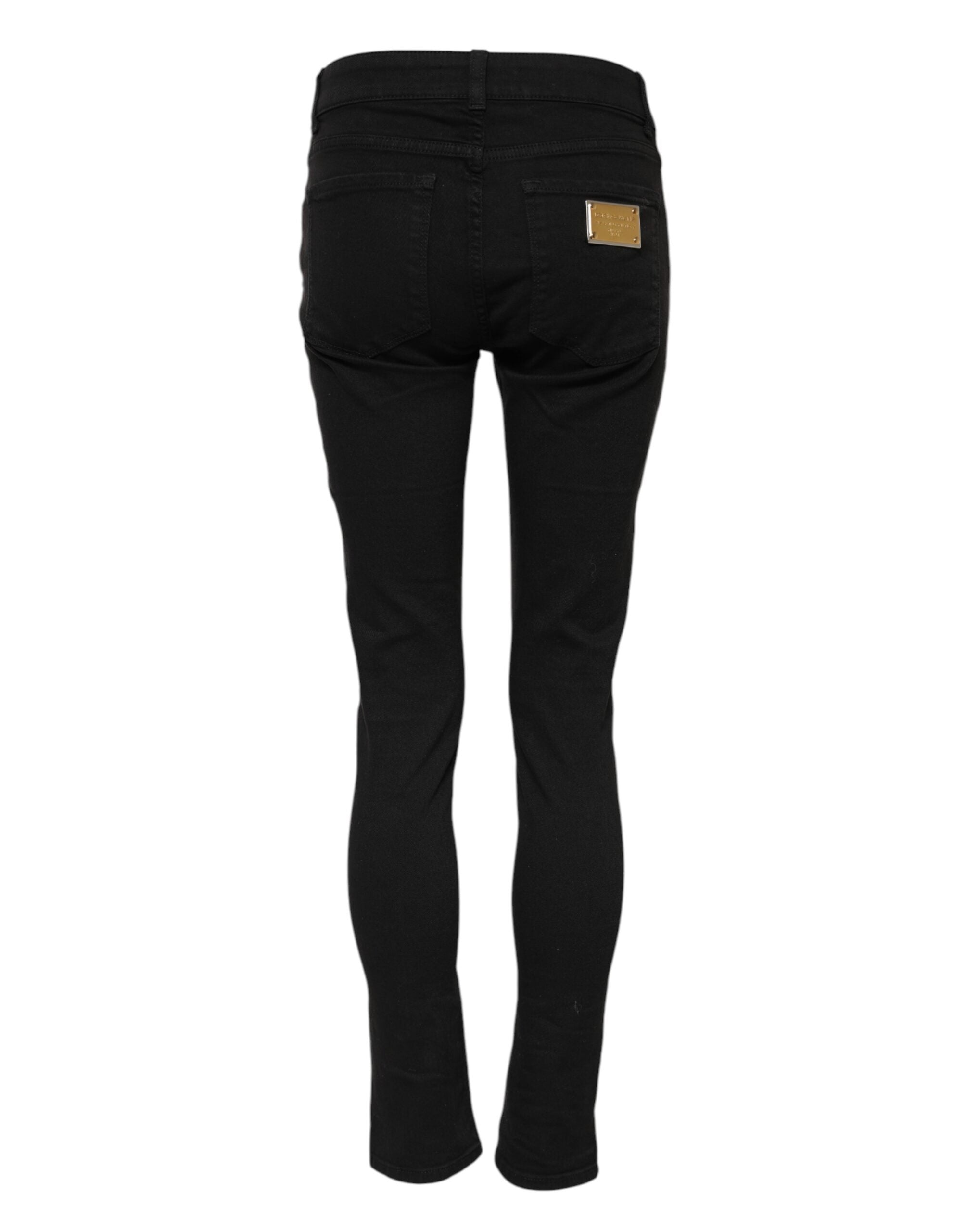 Dolce & Gabbana Black Cotton Casual Skinny Denim Women's Jeans