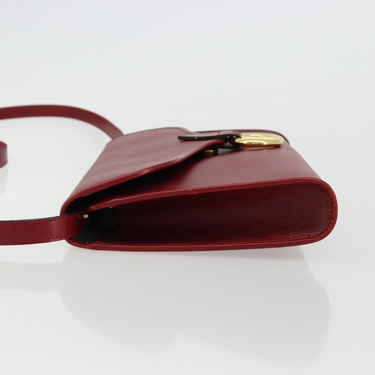 Christian Dior Vintage Honeycomb Canvas Red Canvas Shoulder Bag Bag (Pre-Owned)